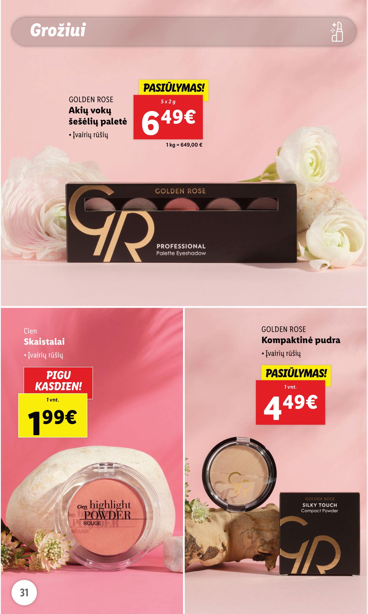 LIDL prekių katalogas "Grožio festivalis" galioja nuo 2023.05.01