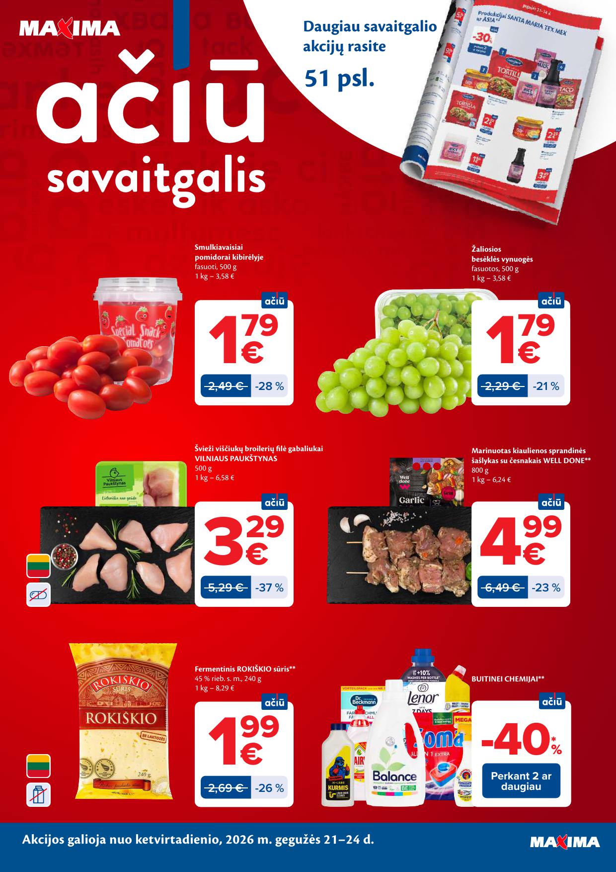 Naujausias MAXIMA kaininis katalogas 2026.05.19 - 2026.05.25