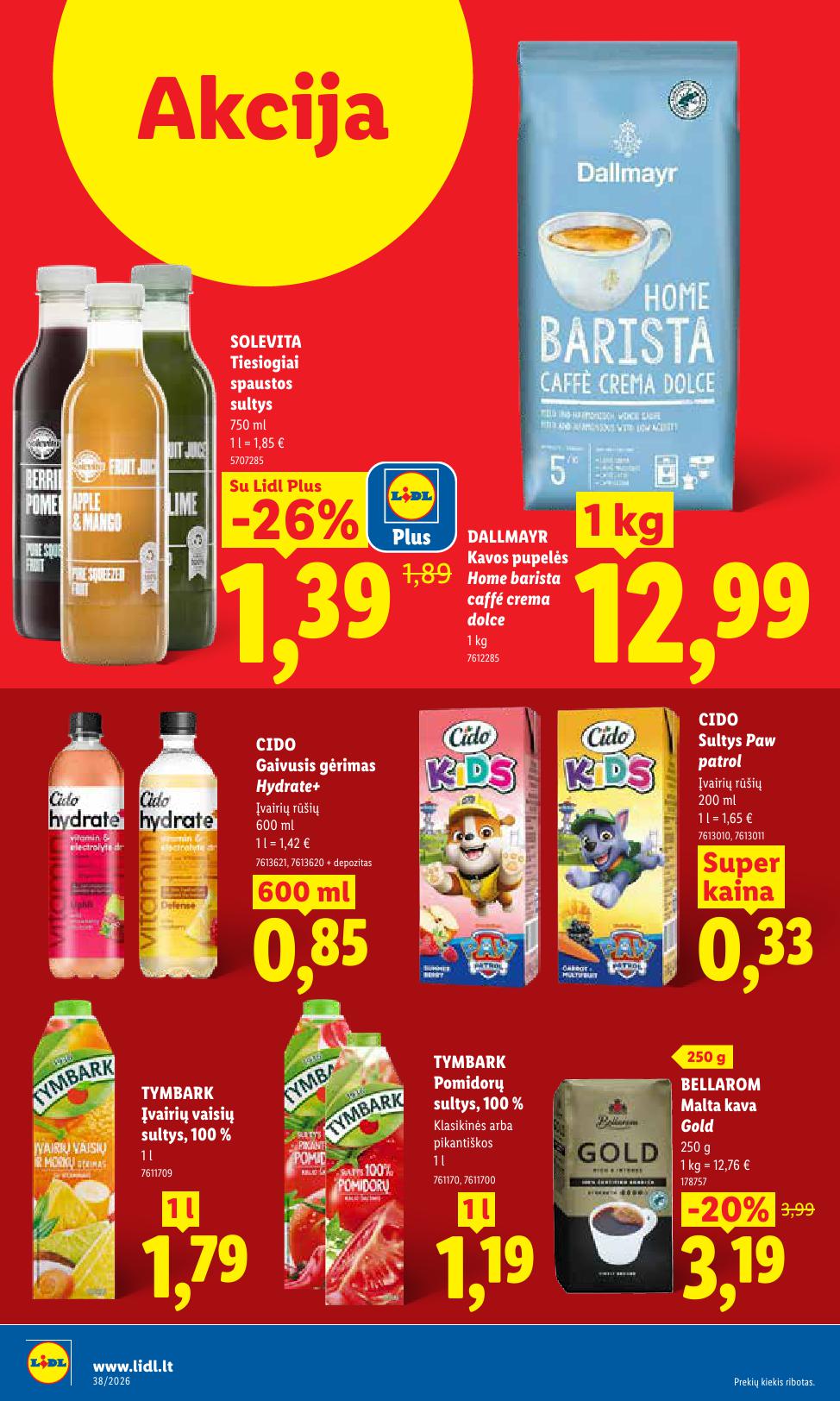 Naujausias LIDL kaininis katalogas 2026.09.14 - 2026.09.20