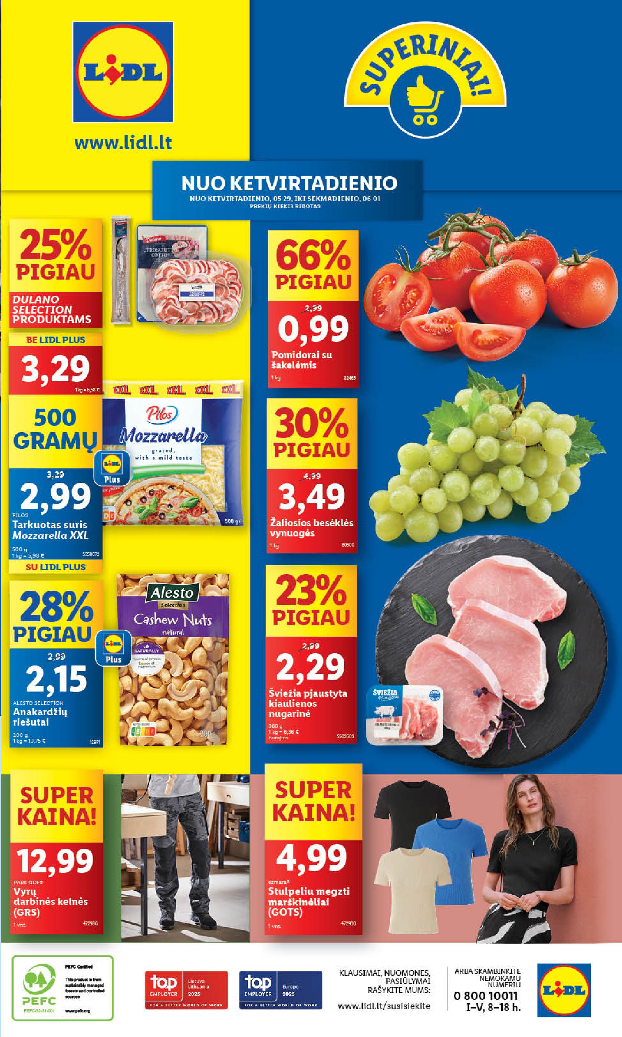 Naujausias LIDL kaininis katalogas 2025.05.26 - 2025.06.01