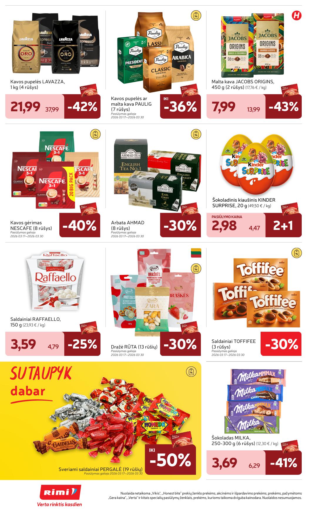 Naujausias RIMI kaininis katalogas 2026.03.24 - 2026.03.30