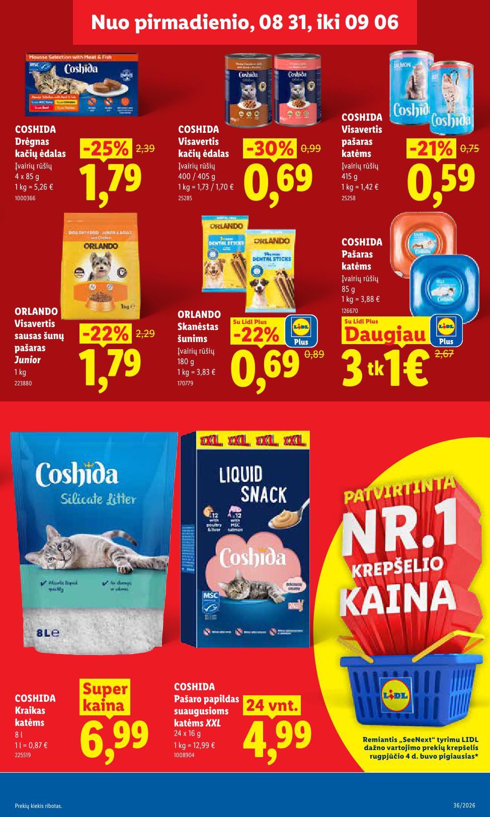 LIDL akcijų ir nuolaidų leidinys 2026.08.31 - 2026.09.06