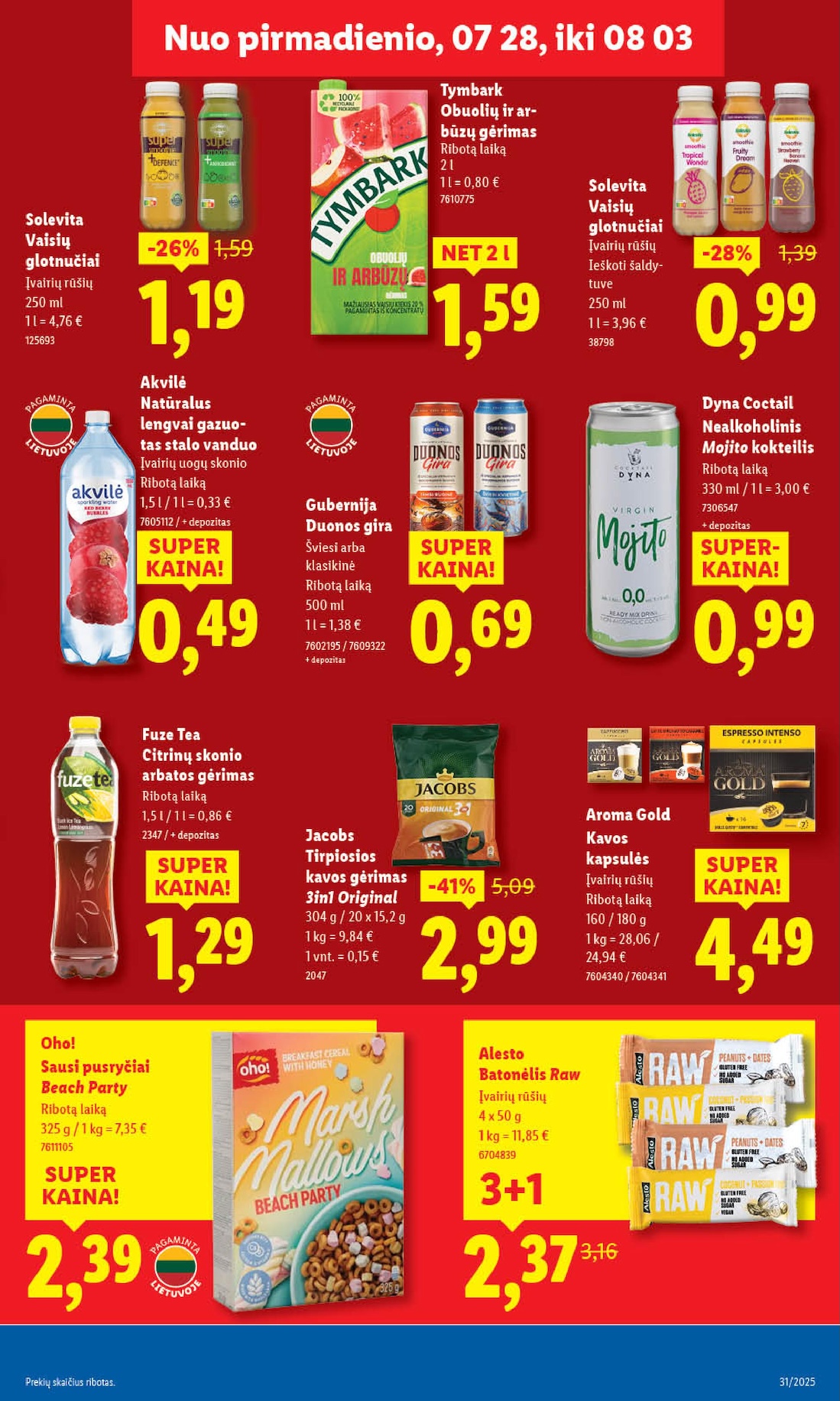 Naujausias LIDL kaininis katalogas 2025.07.28 - 2025.08.03
