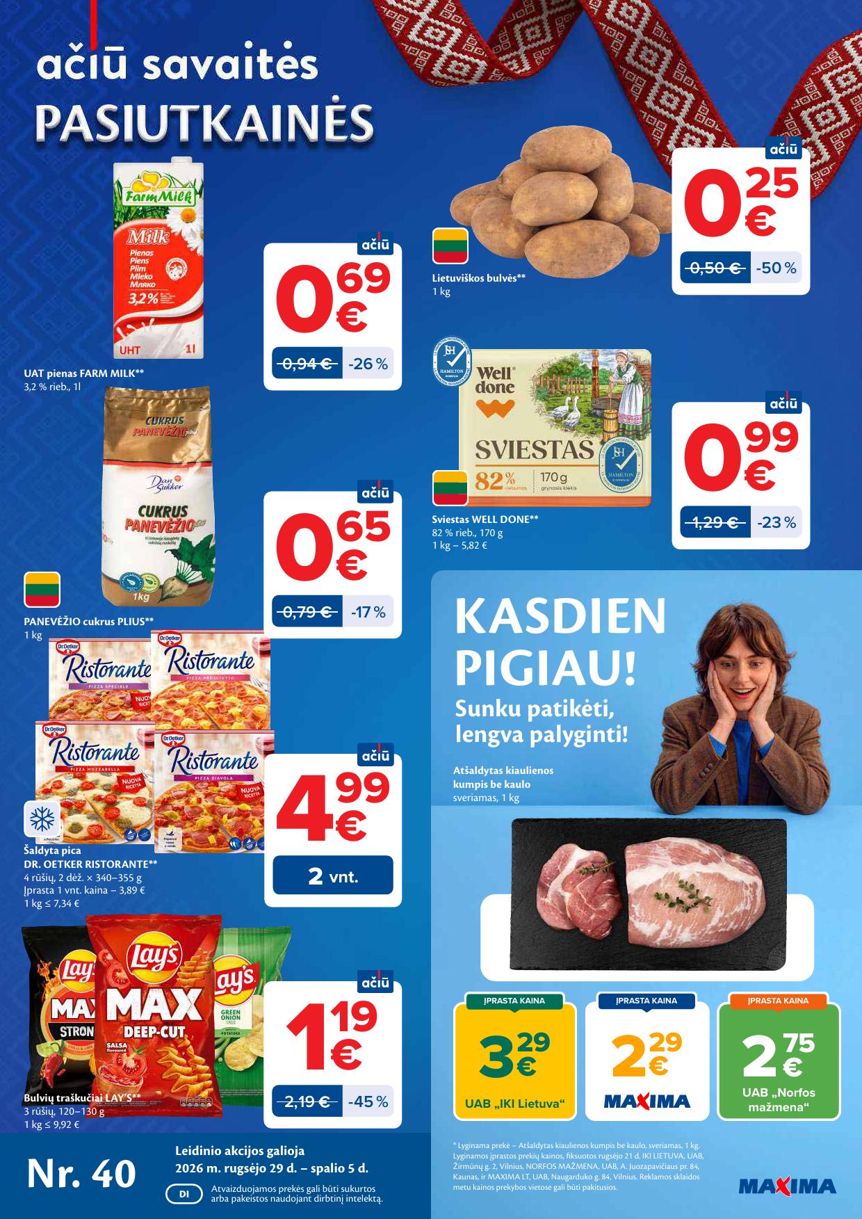Naujausias MAXIMA kaininis katalogas 2026.09.29 - 2026.10.05