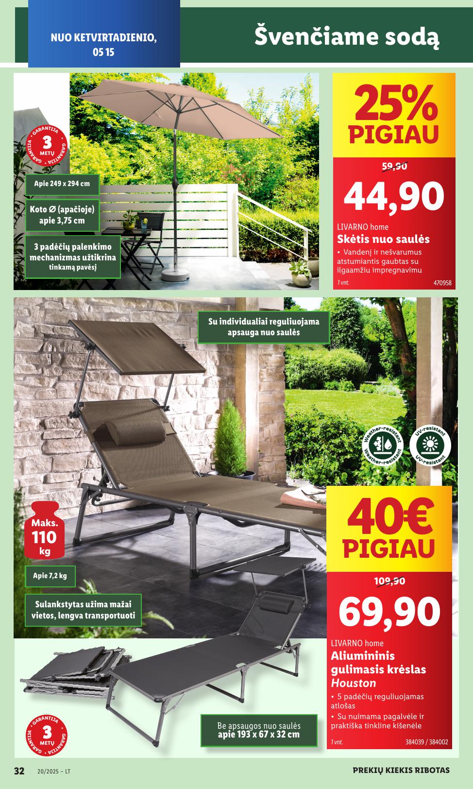 LIDL ne maisto prekių leidinys 2025.05.12 - 2025.05.18