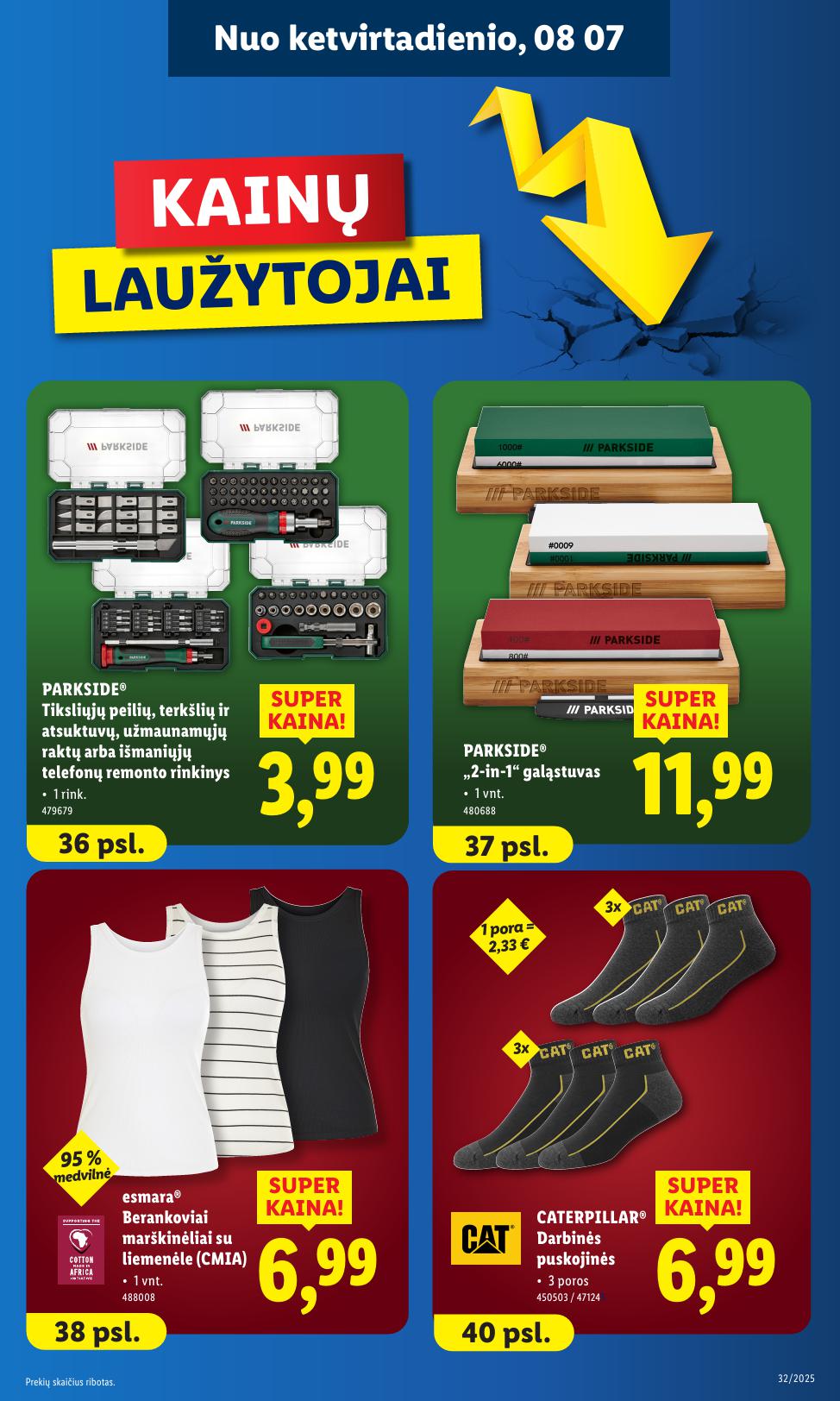 LIDL ne maisto prekių leidinys 2025.08.04 - 2025.08.10