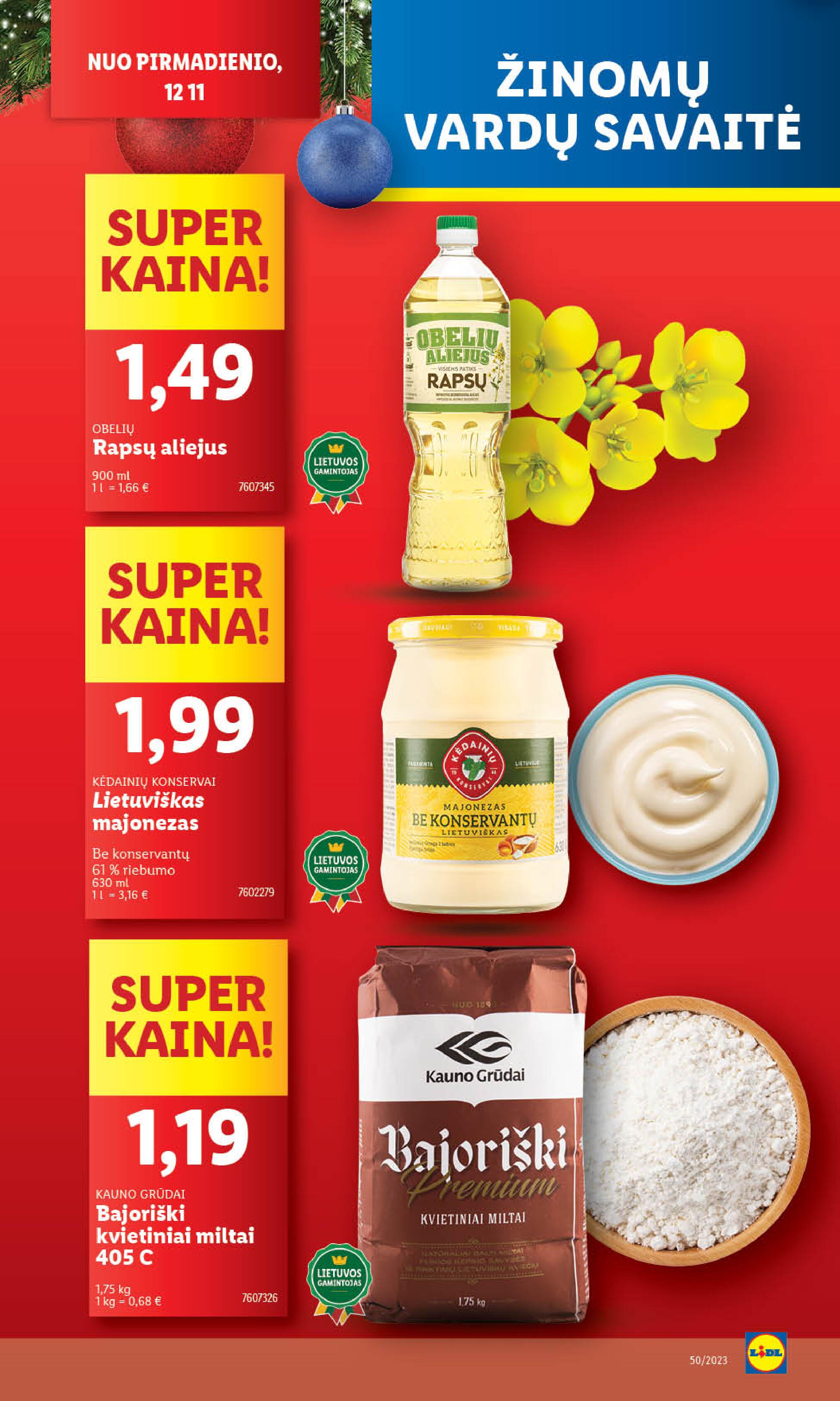 Naujausias LIDL kaininis katalogas 2023.12.11 - 2023.12.17