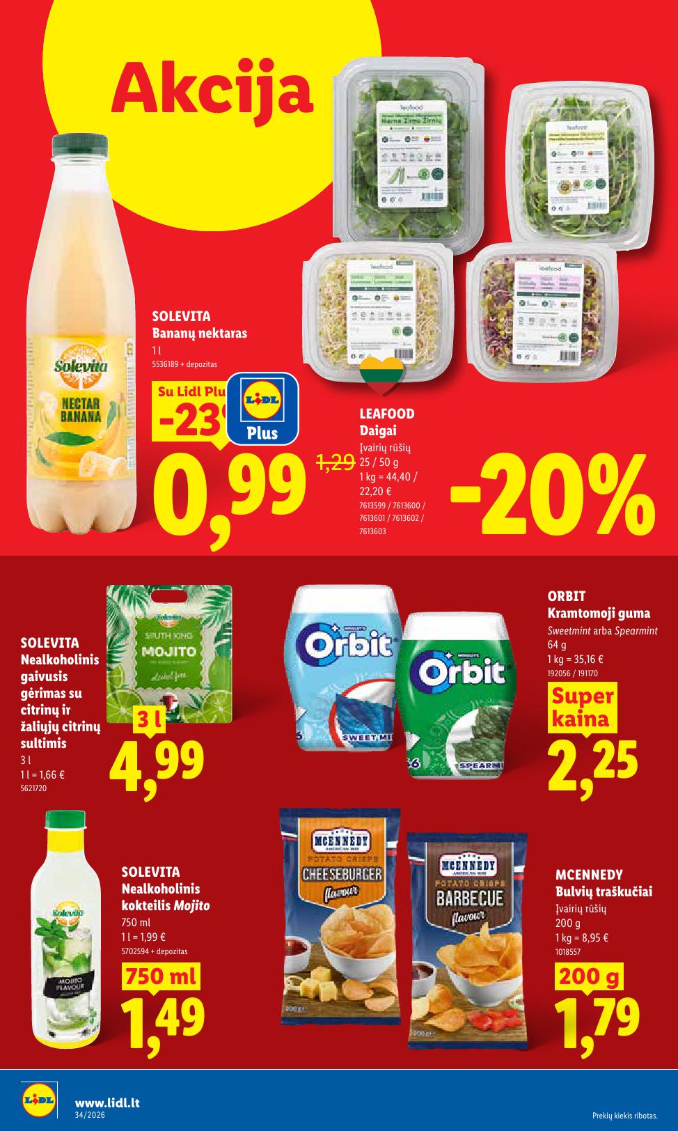 Naujausias LIDL kaininis katalogas 2026.08.17 - 2026.08.23