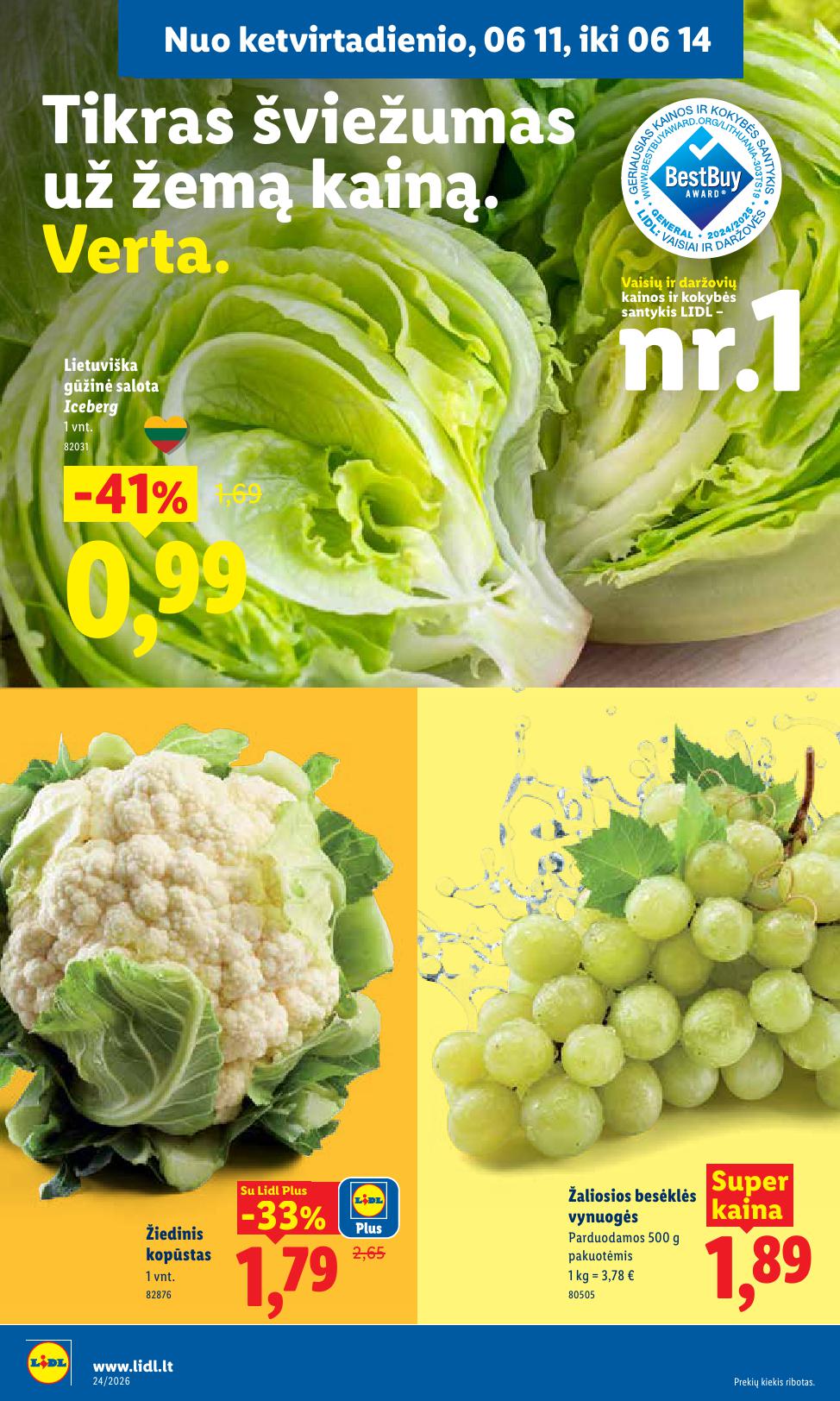 Naujausias LIDL kaininis katalogas 2026.06.08 - 2026.06.14