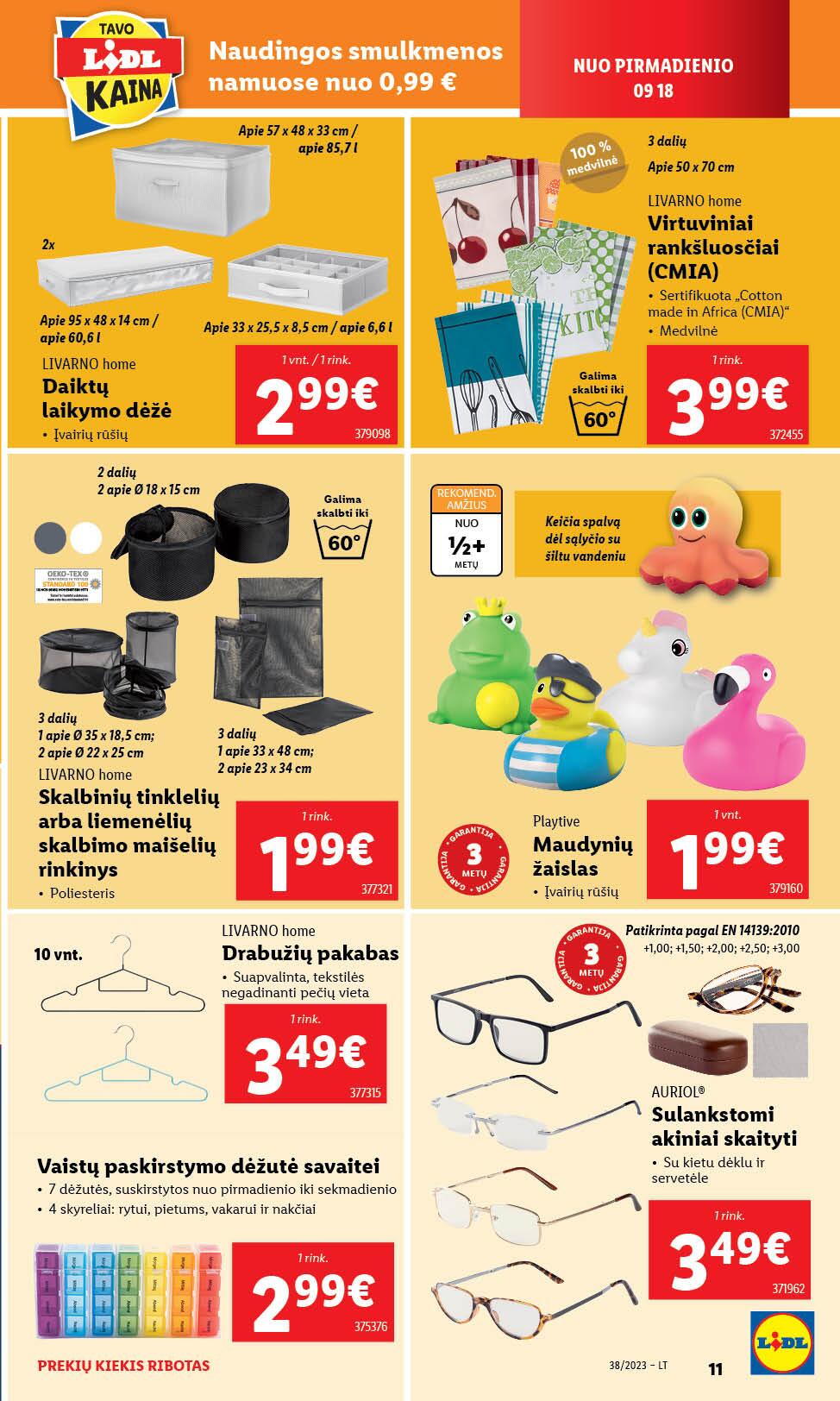 LIDL ne maisto prekių leidinys 2023.09.18 - 2023.09.24.