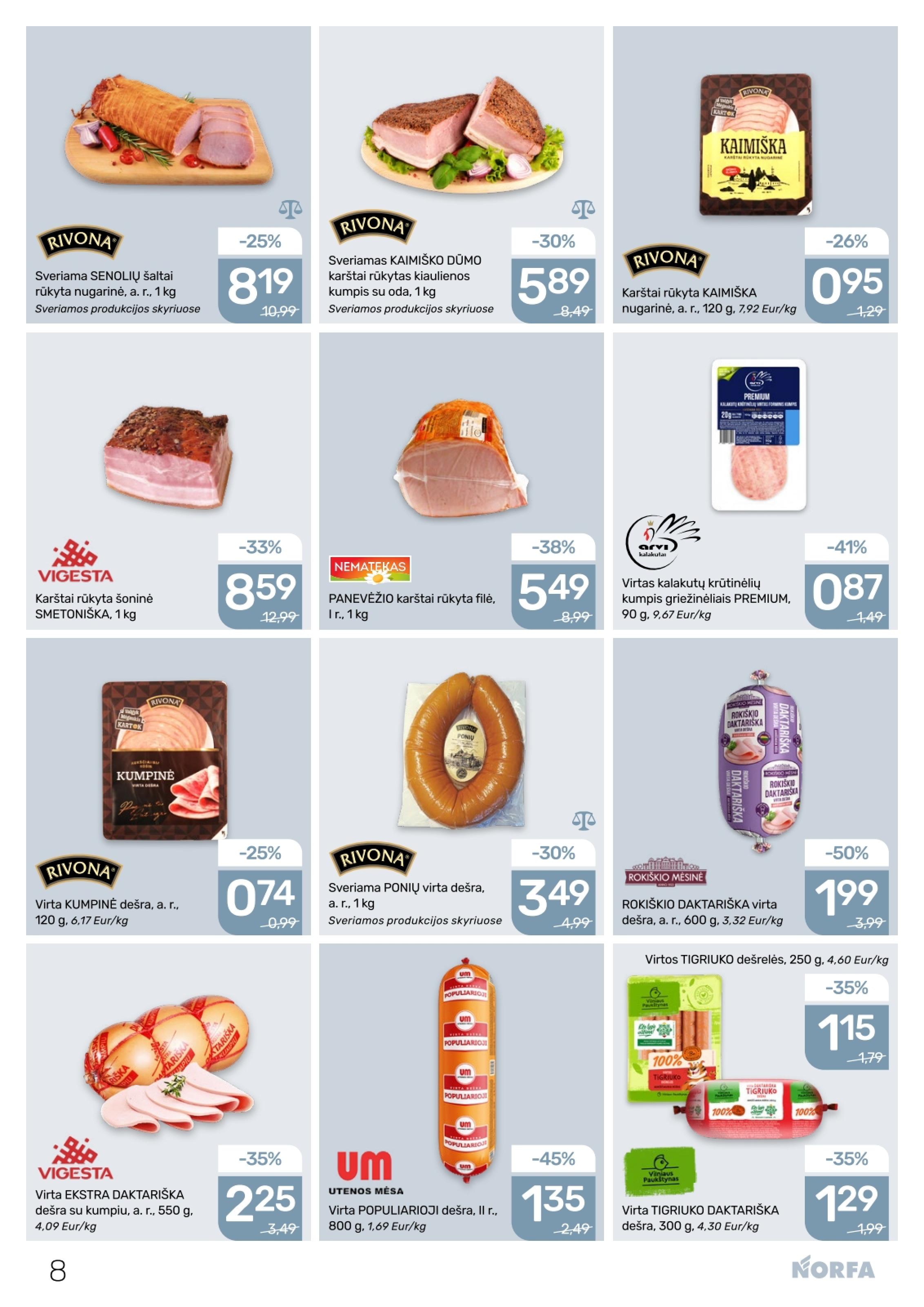 Naujausias NORFA kaininis katalogas 2026.04.30 - 2026.05.13