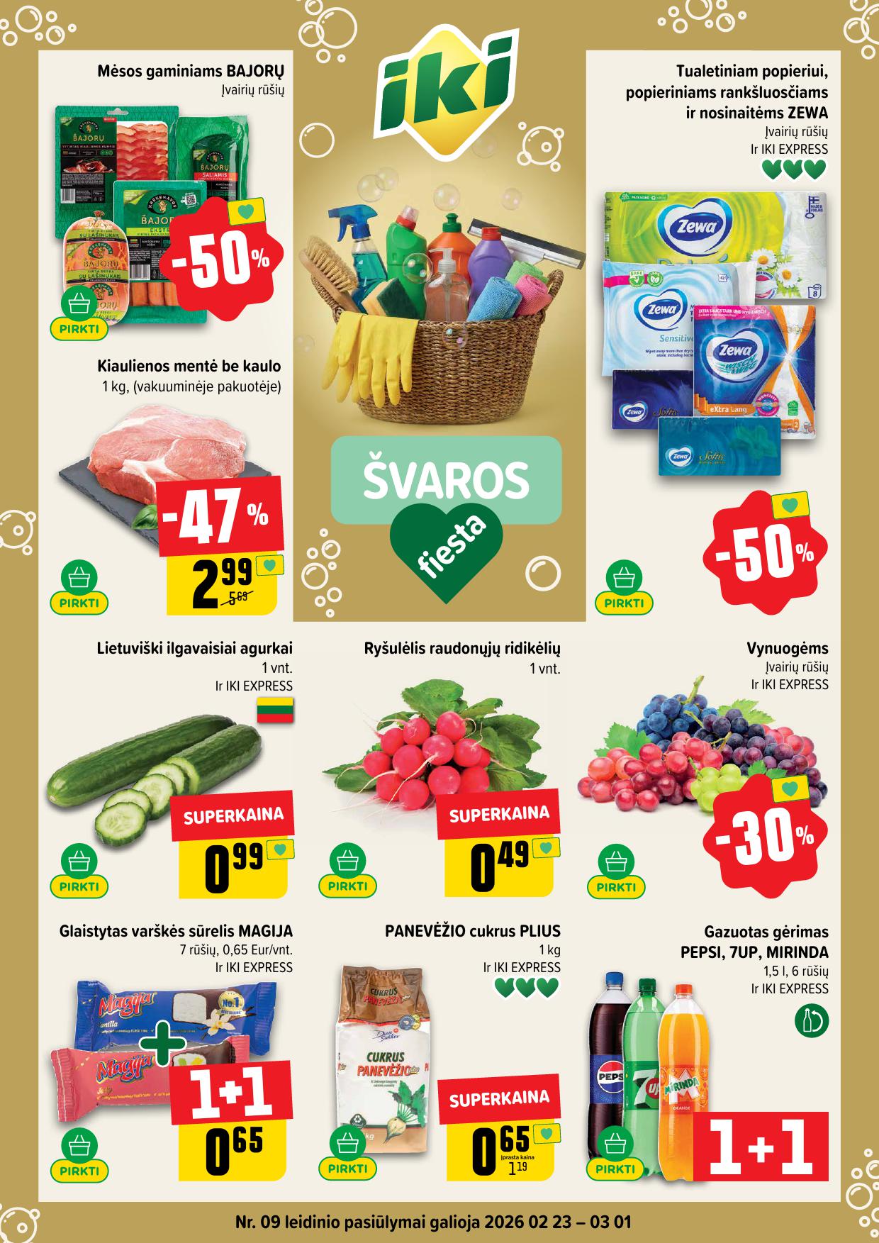 Naujausias IKI kaininis katalogas 2026.02.23 - 2026.03.01