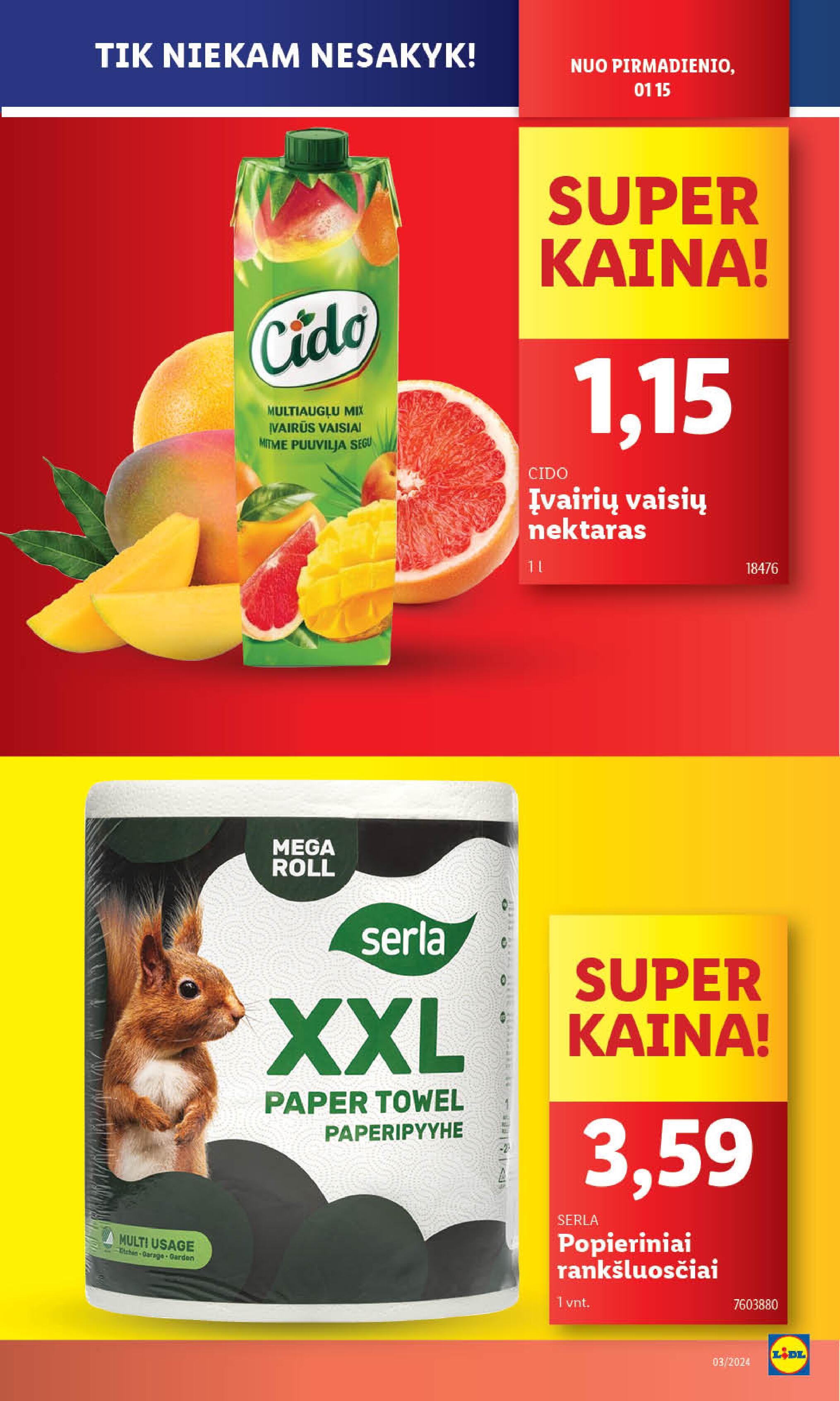 Naujausias LIDL kaininis katalogas 2024.01.15 - 2024.01.21