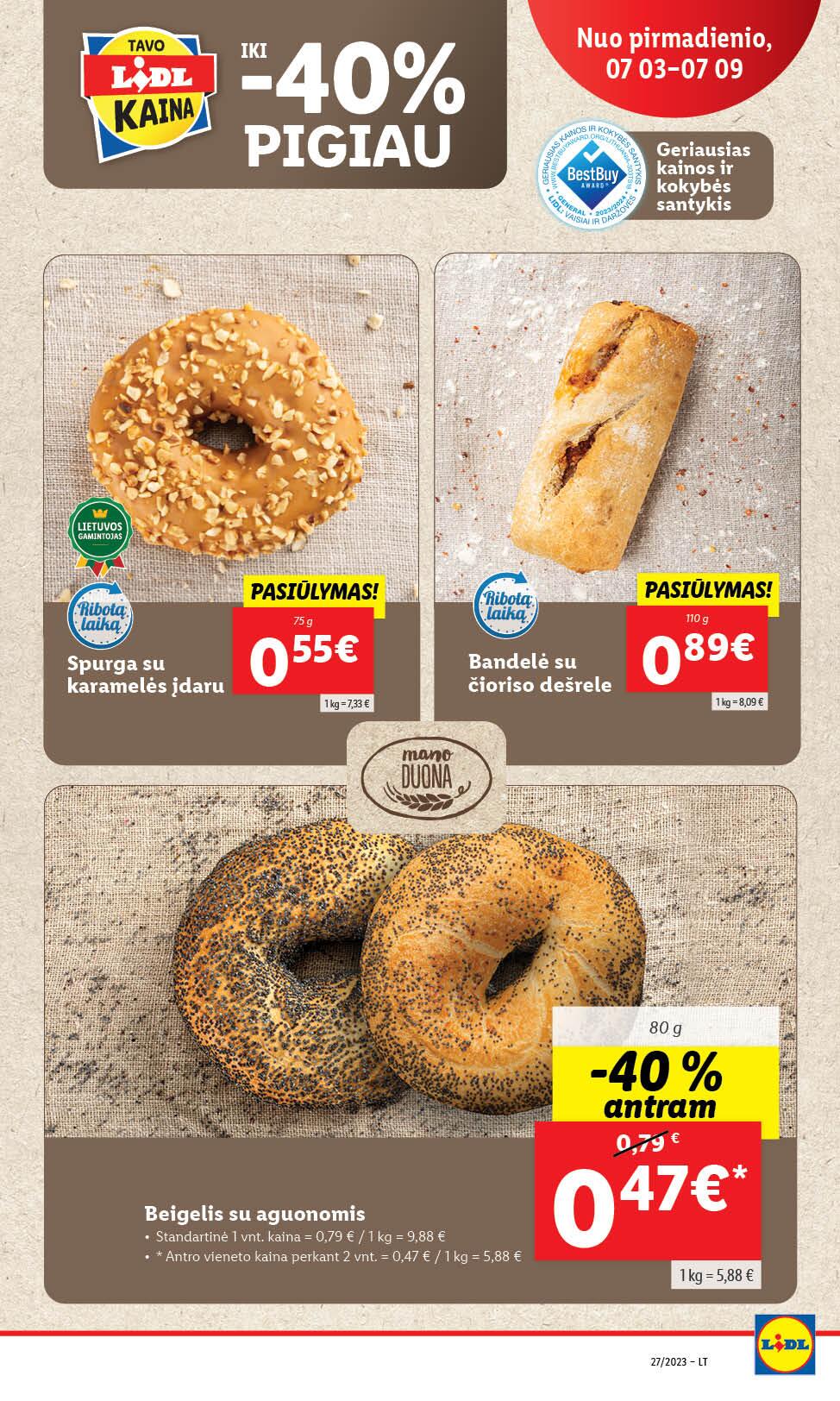 Naujausias LIDL kaininis katalogas 2023.07.03 - 2023.07.09