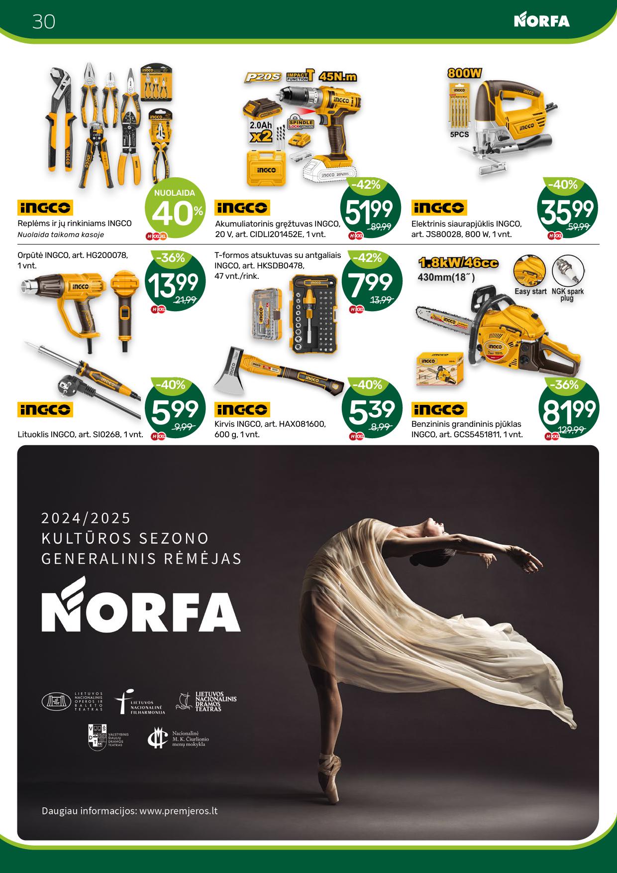 Naujausias NORFA kaininis katalogas 2025.02.20 - 2025.03.05