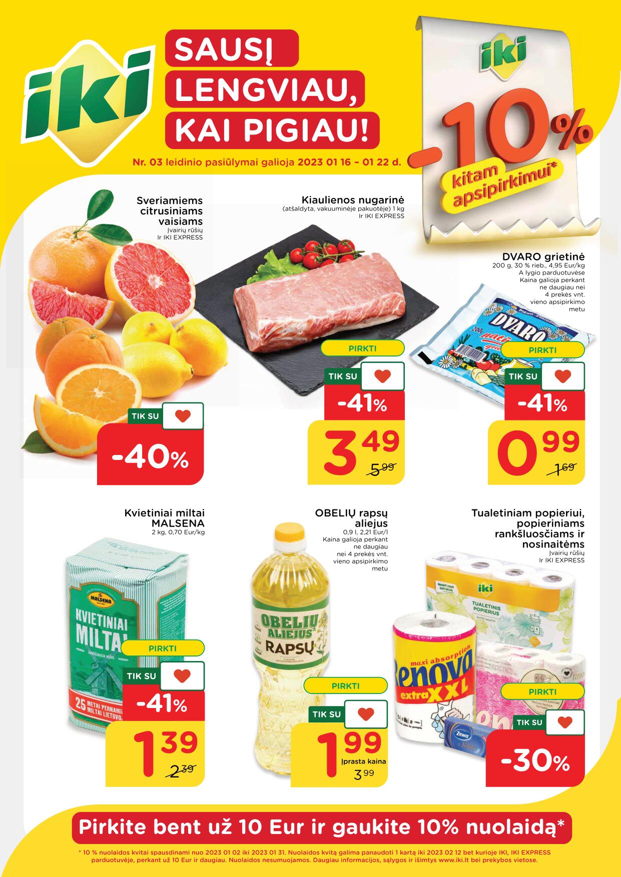 Naujausias IKI kaininis katalogas 2023.01.16 - 2023.01.22