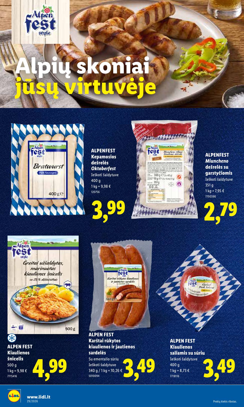 Naujausias LIDL kaininis katalogas 2026.07.13 - 2026.07.19