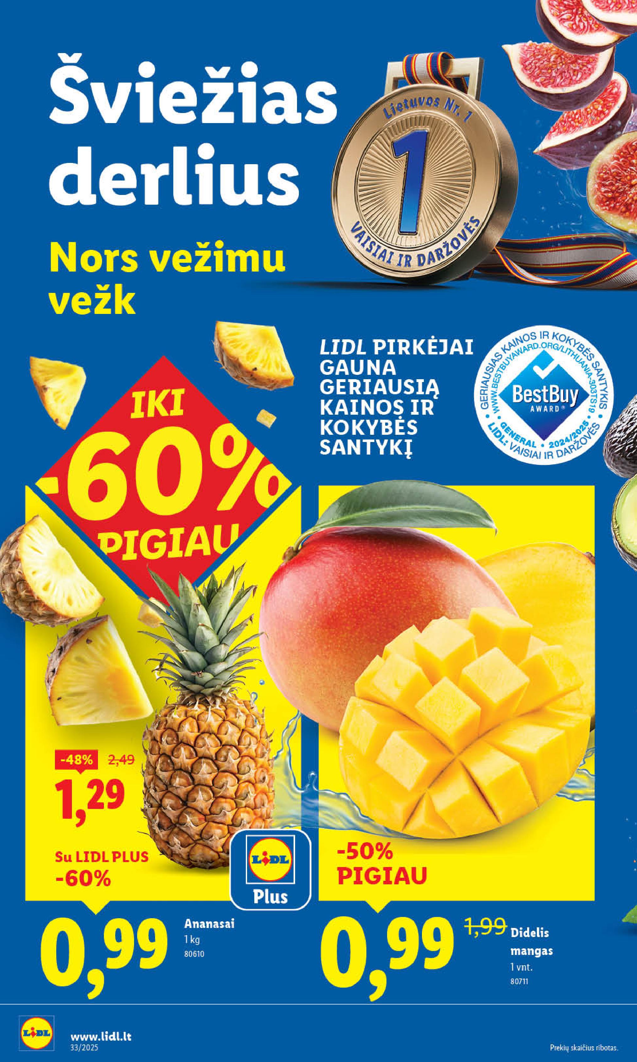 Naujausias LIDL kaininis katalogas 2025.08.11 - 2025.08.17