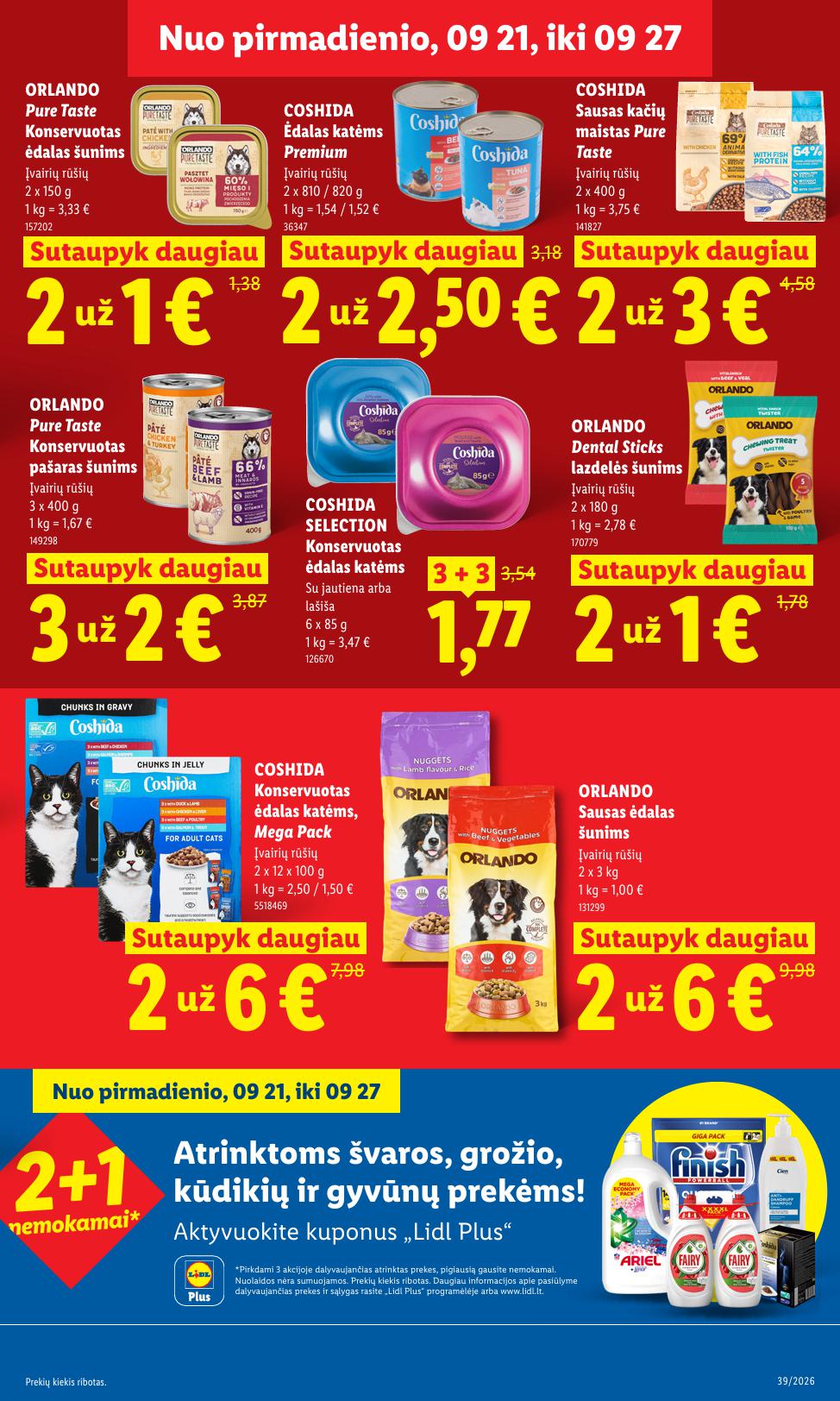 LIDL akcijų ir nuolaidų leidinys 2026.09.21 - 2026.09.27