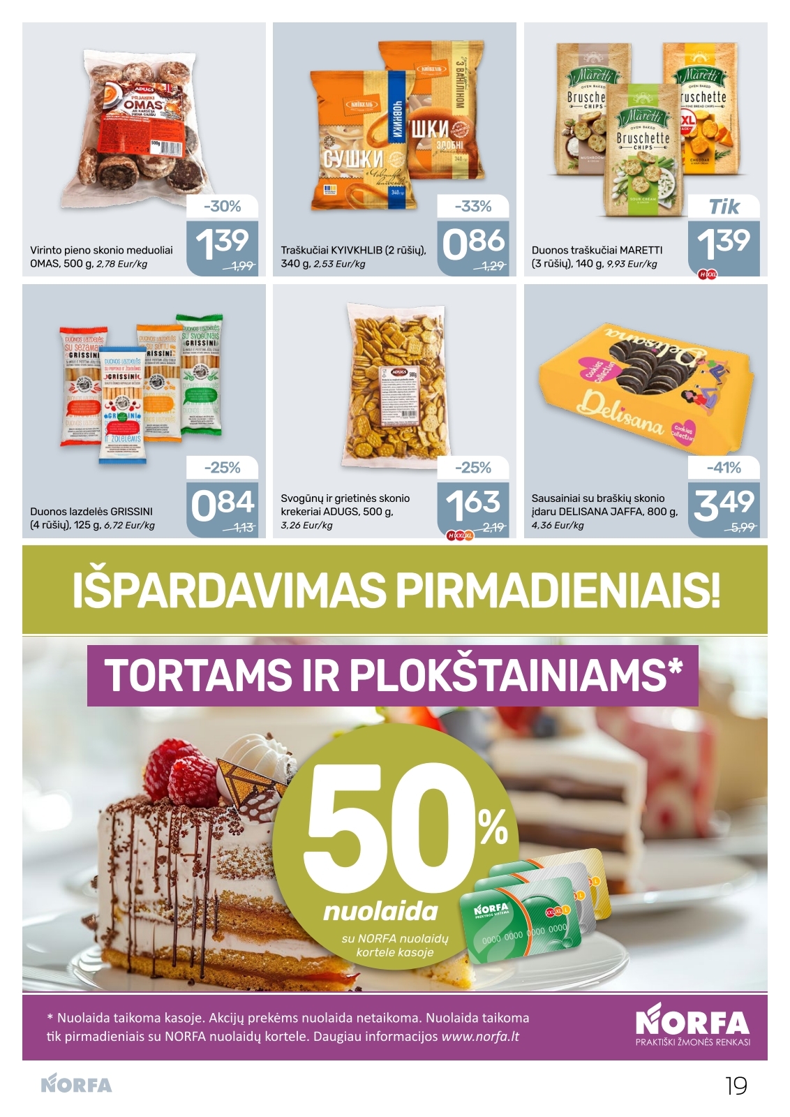 Naujausias NORFA kaininis katalogas 2026.08.20 - 2026.09.02