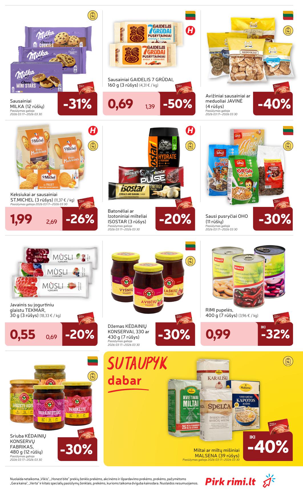 Naujausias RIMI kaininis katalogas 2026.03.17 - 2026.03.23