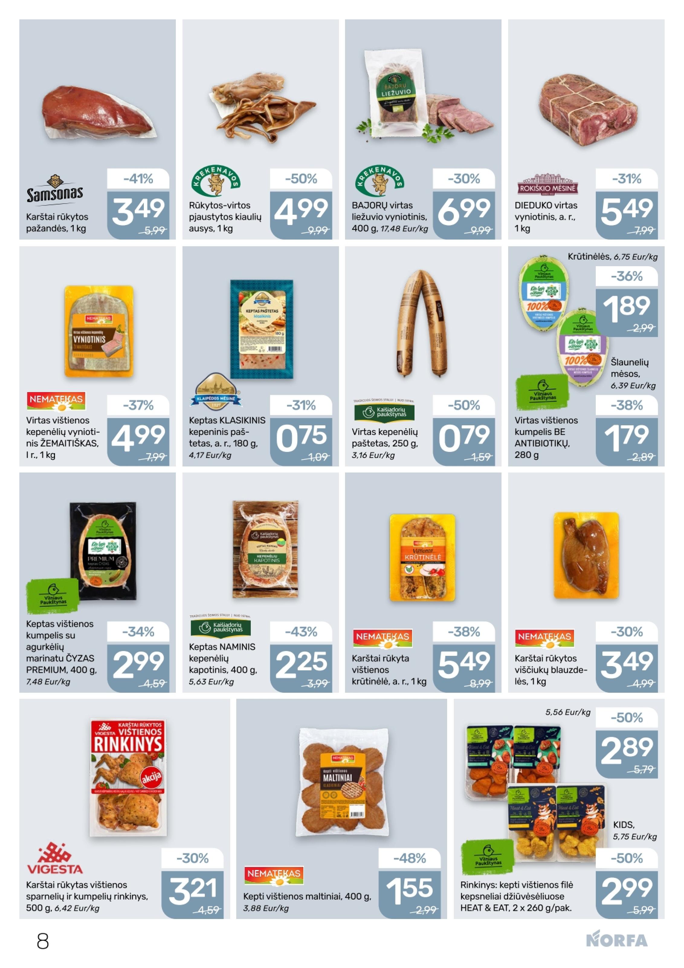 Naujausias NORFA kaininis katalogas 2026.02.05 - 2026.02.18