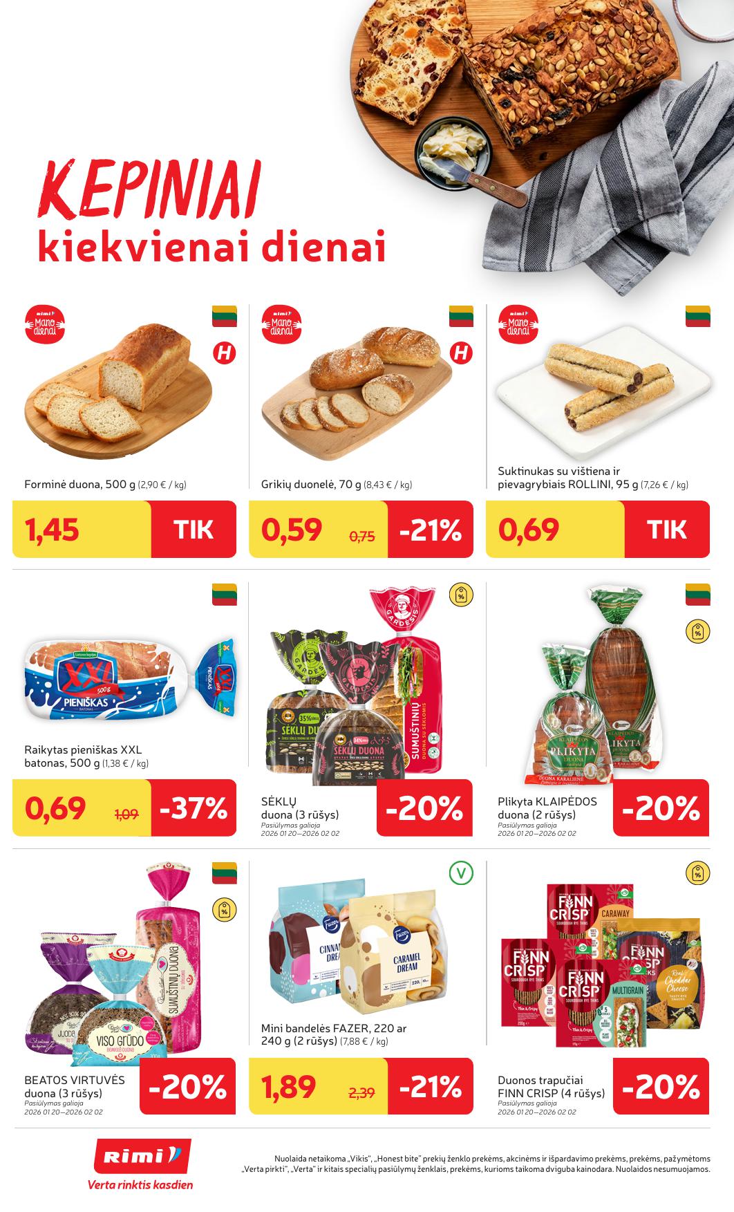 Naujausias RIMI kaininis katalogas 2026.01.27 - 2026.02.02