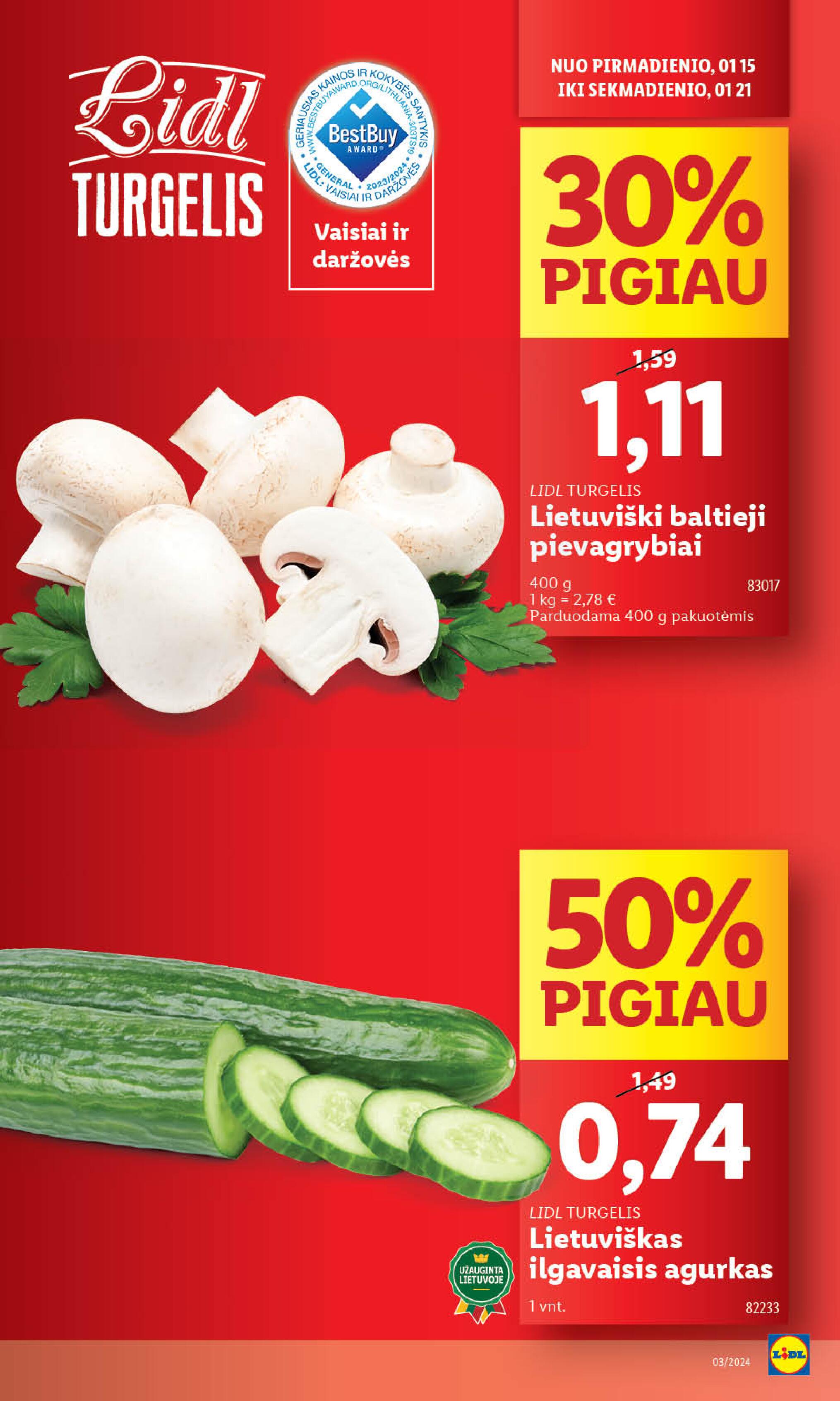 Naujausias LIDL kaininis katalogas 2024.01.15 - 2024.01.21