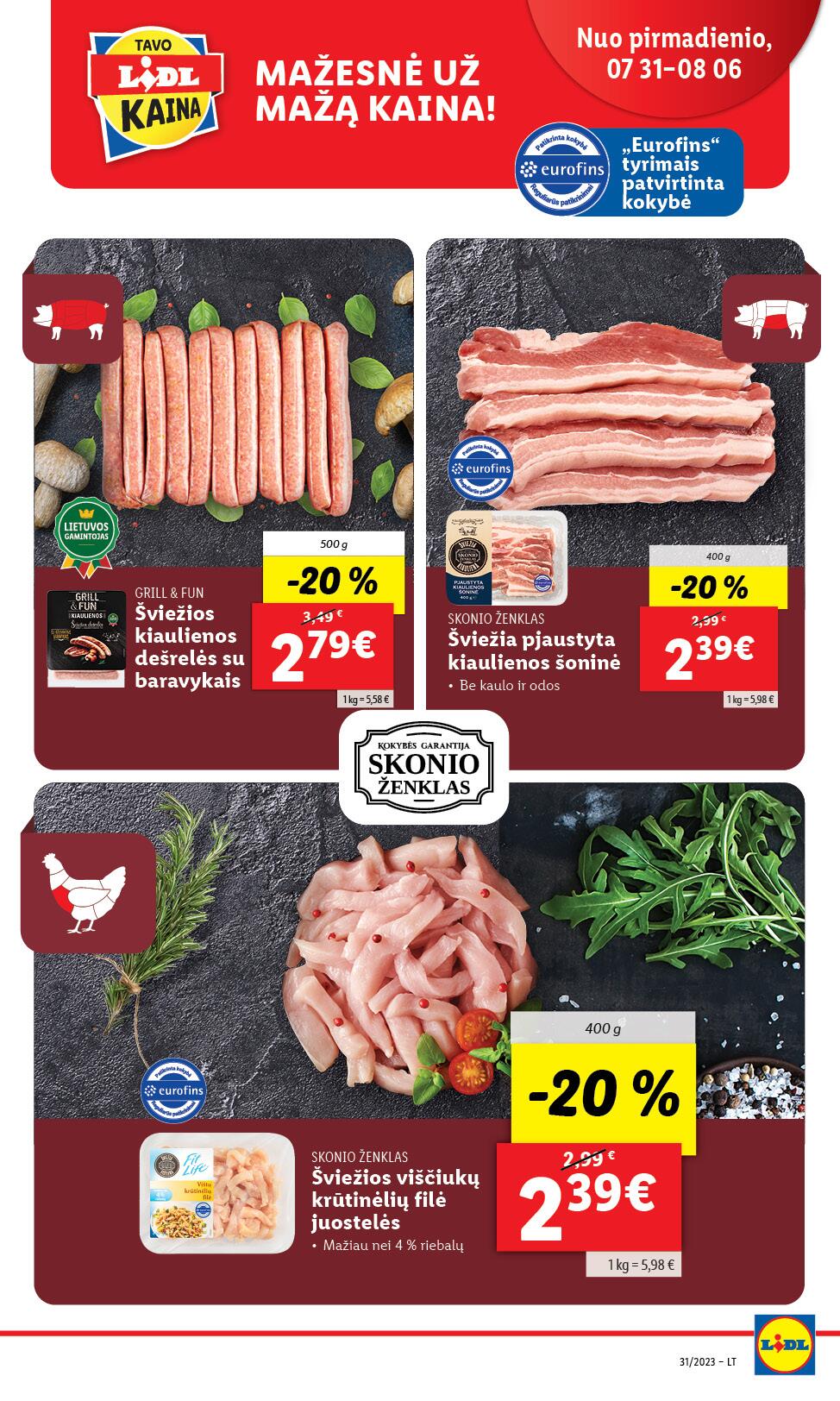 Naujausias LIDL kaininis katalogas 2023.07.31 - 2023.08.06
