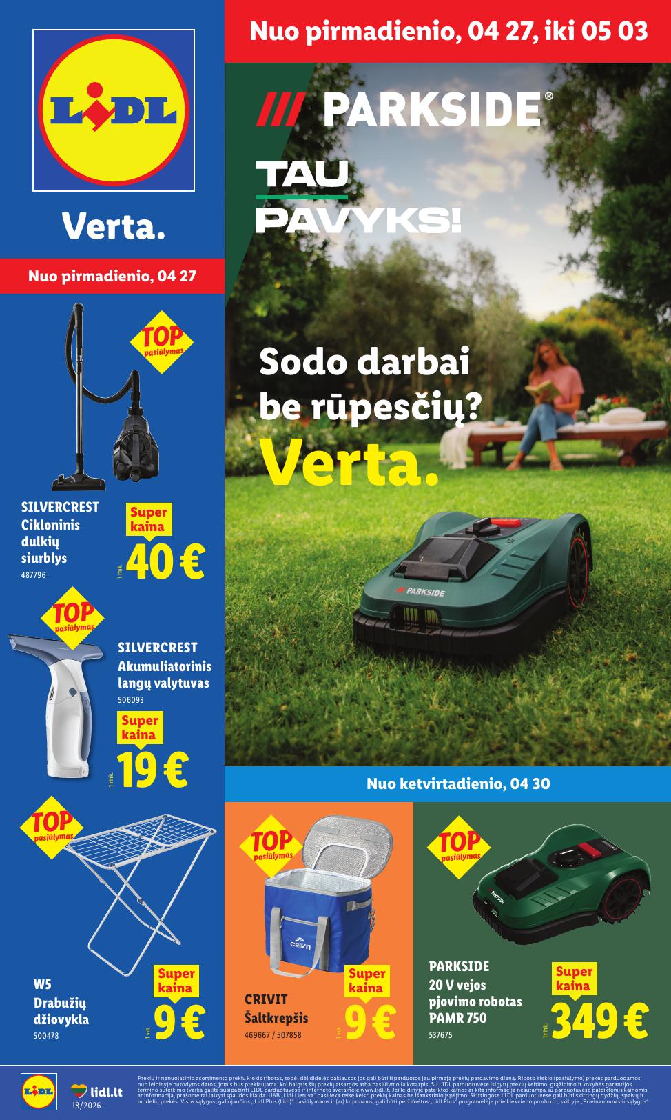 LIDL ne maisto prekių leidinys 2026.04.27 - 2026.05.03