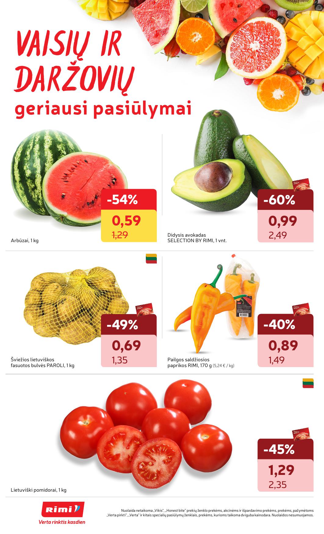 Naujausias RIMI kaininis katalogas 2025.07.22 - 2025.07.28