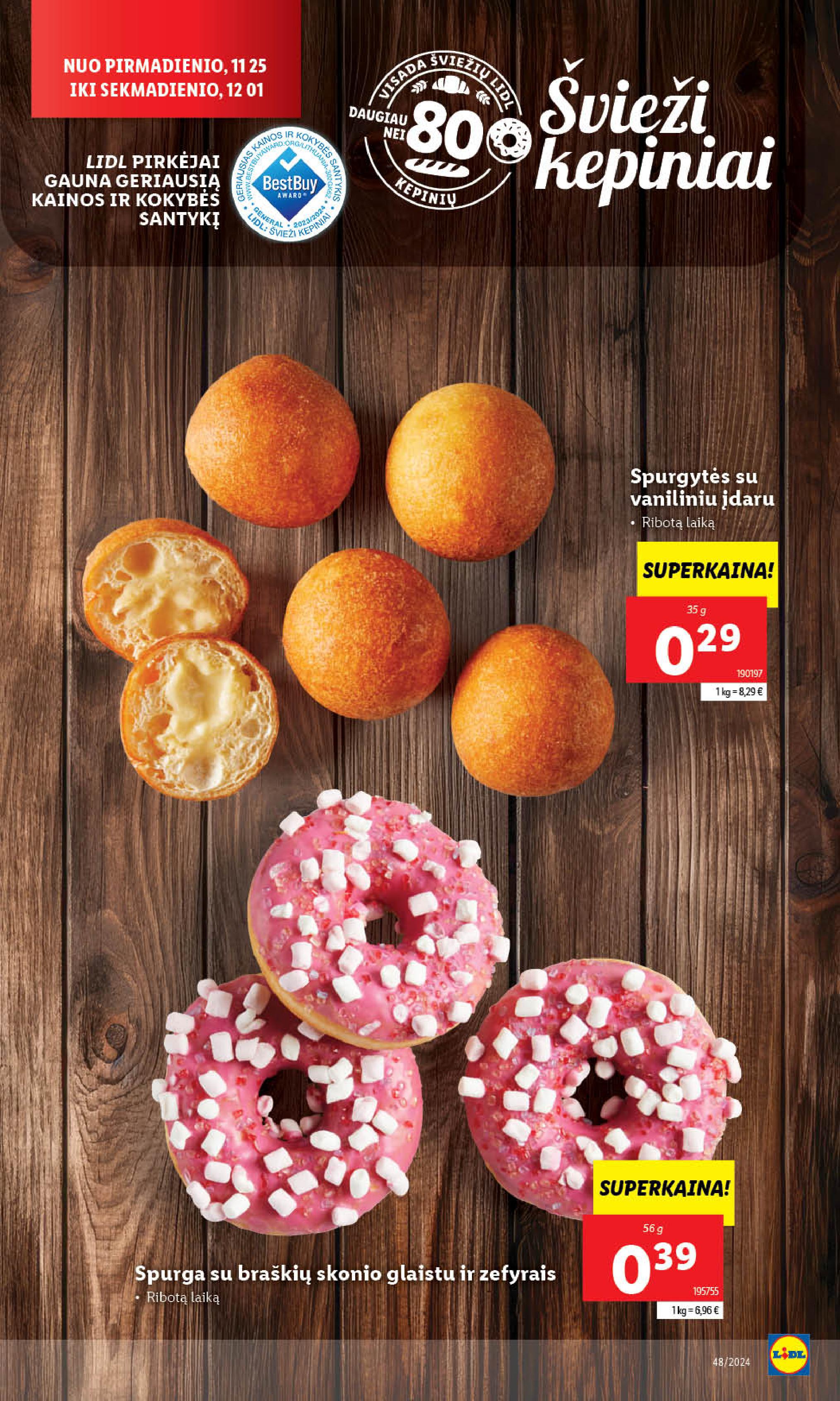 Naujausias LIDL kaininis katalogas 2024.11.25 - 2024.12.01