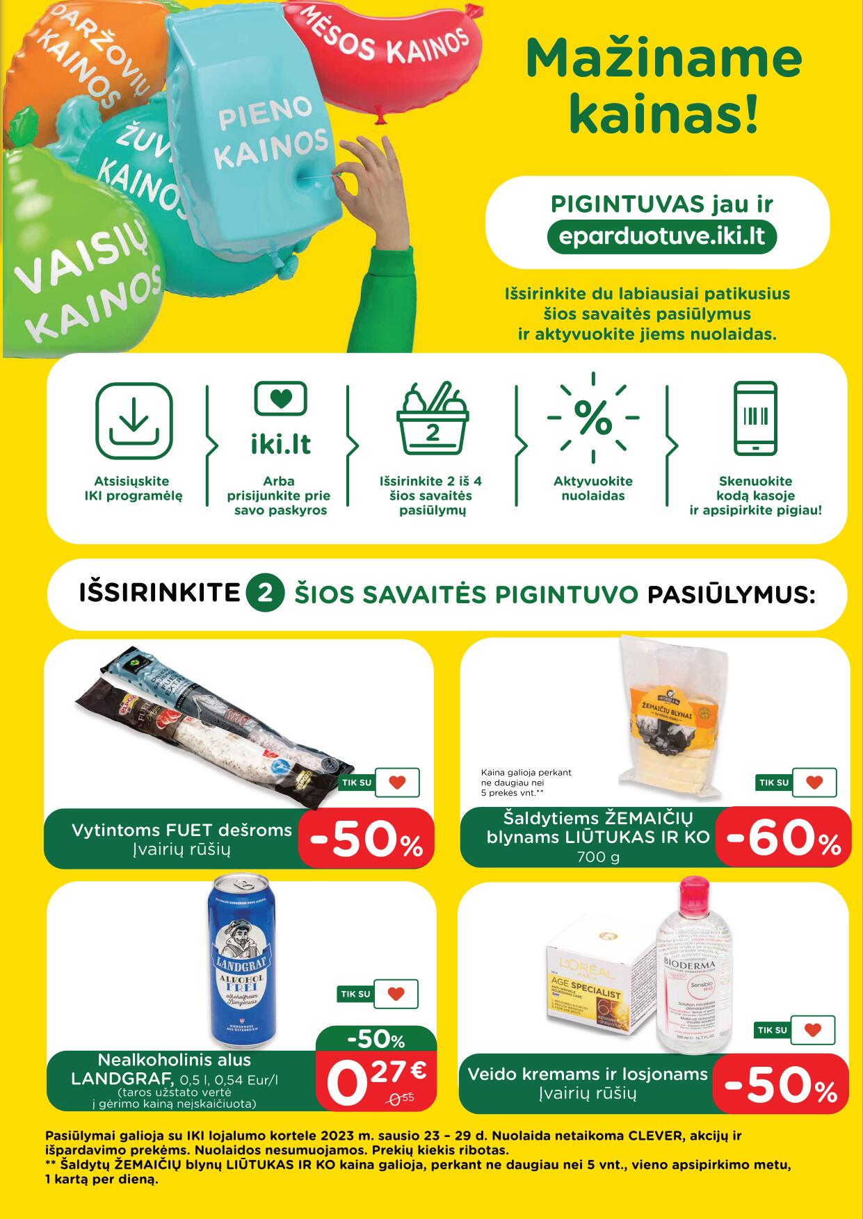 Naujausias IKI kaininis katalogas 2023.01.23 - 2023.01.29