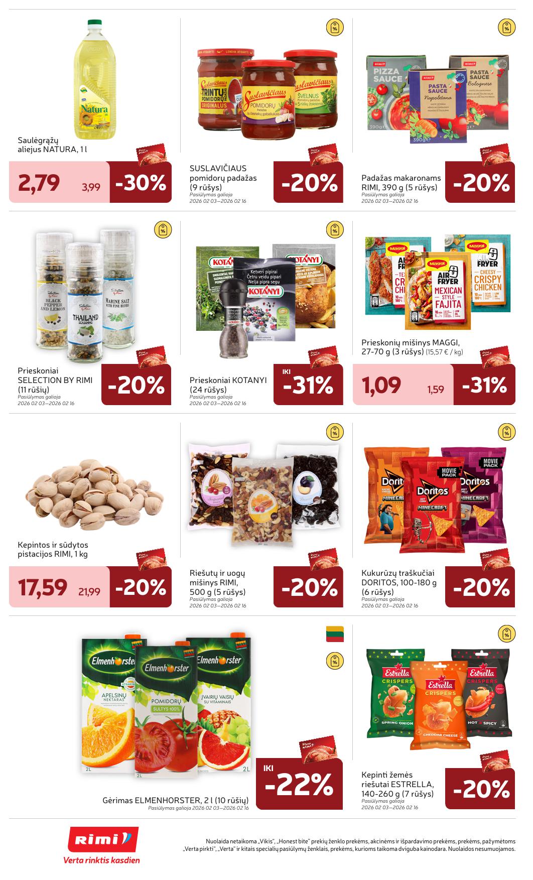 Naujausias RIMI kaininis katalogas 2026.02.10 - 2026.02.16