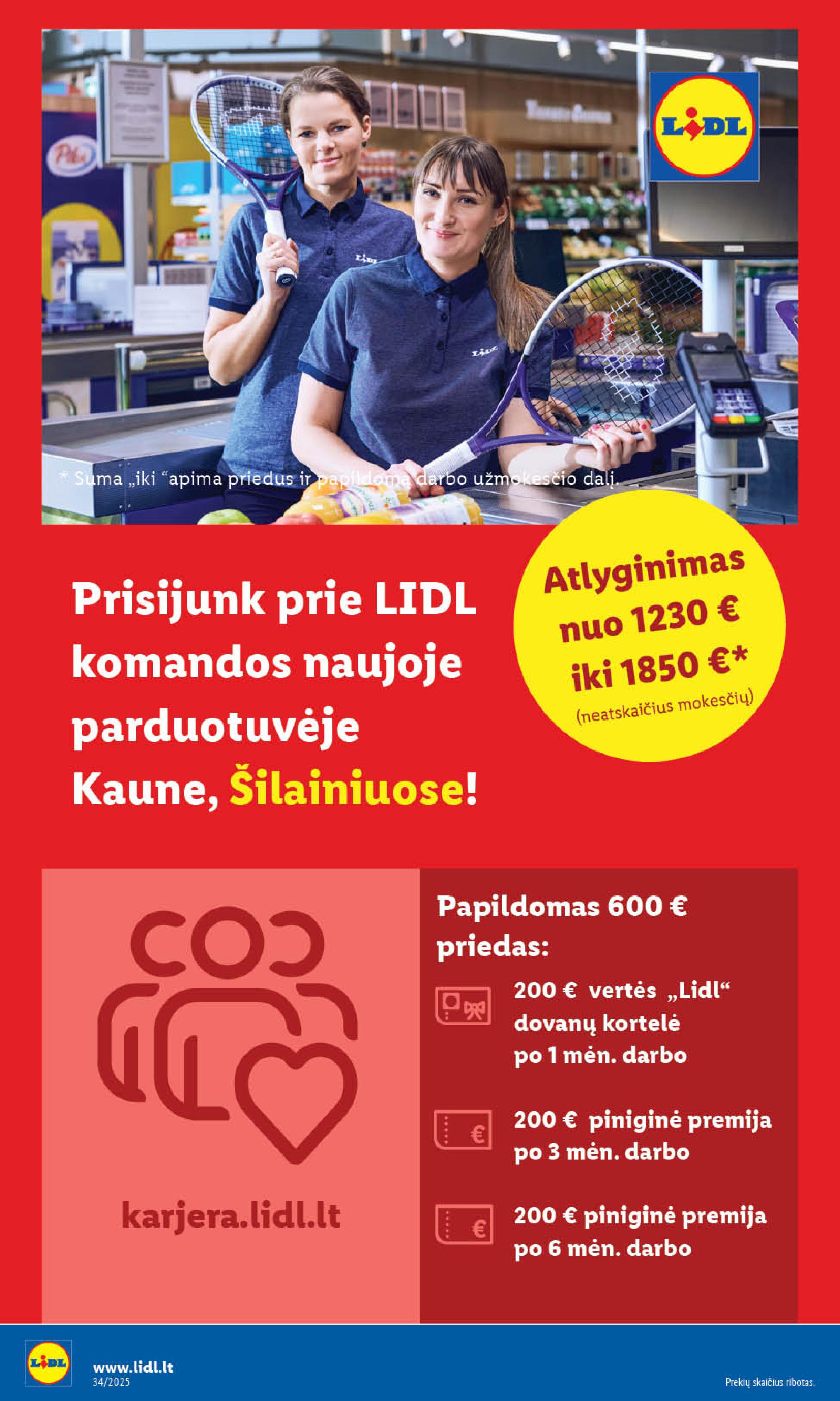Naujausias LIDL kaininis katalogas 2025.08.18 - 2025.08.24