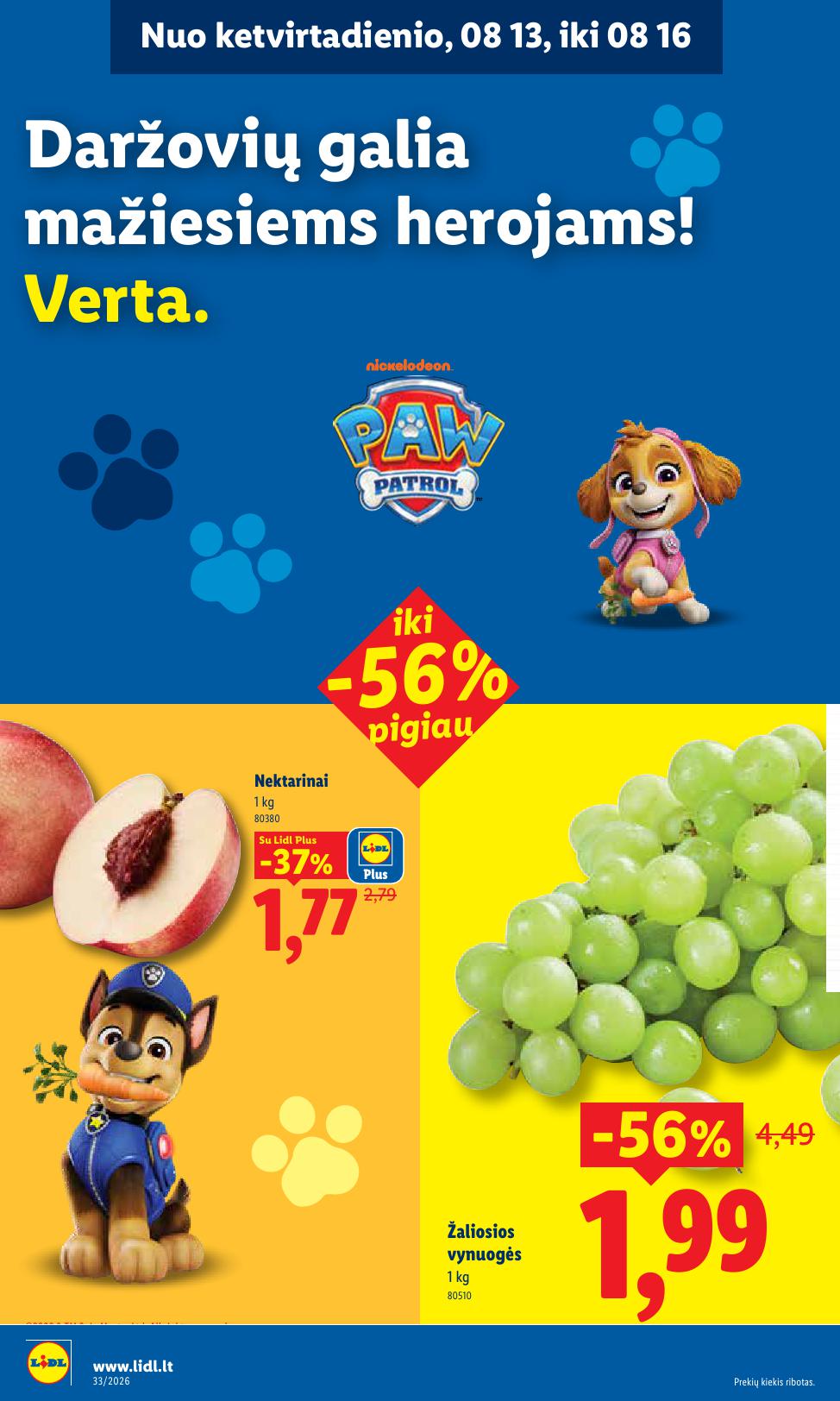 Naujausias LIDL kaininis katalogas 2026.08.10 - 2026.08.16