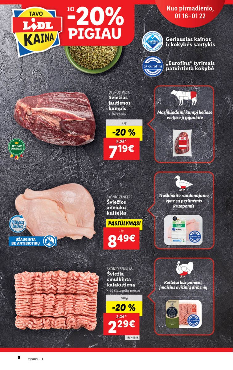 Naujausias LIDL kaininis katalogas 2023.01.16 - 2023.01.22