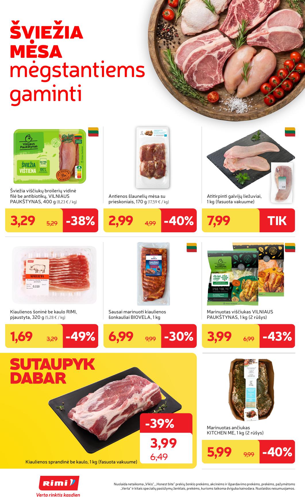 Naujausias RIMI kaininis katalogas 2026.03.31 - 2026.04.06