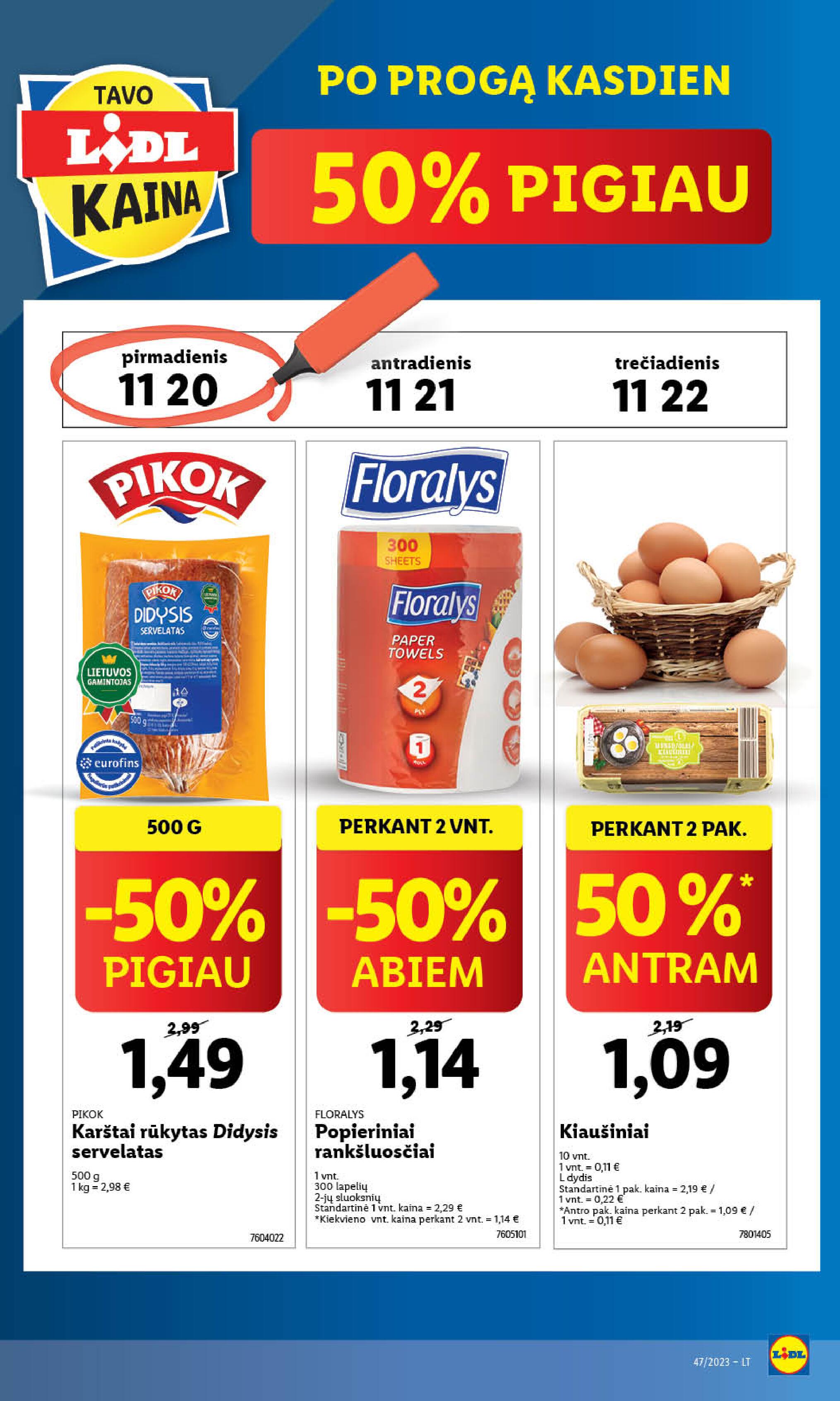 Naujausias LIDL kaininis katalogas 2023.11.20 - 2023.11.26