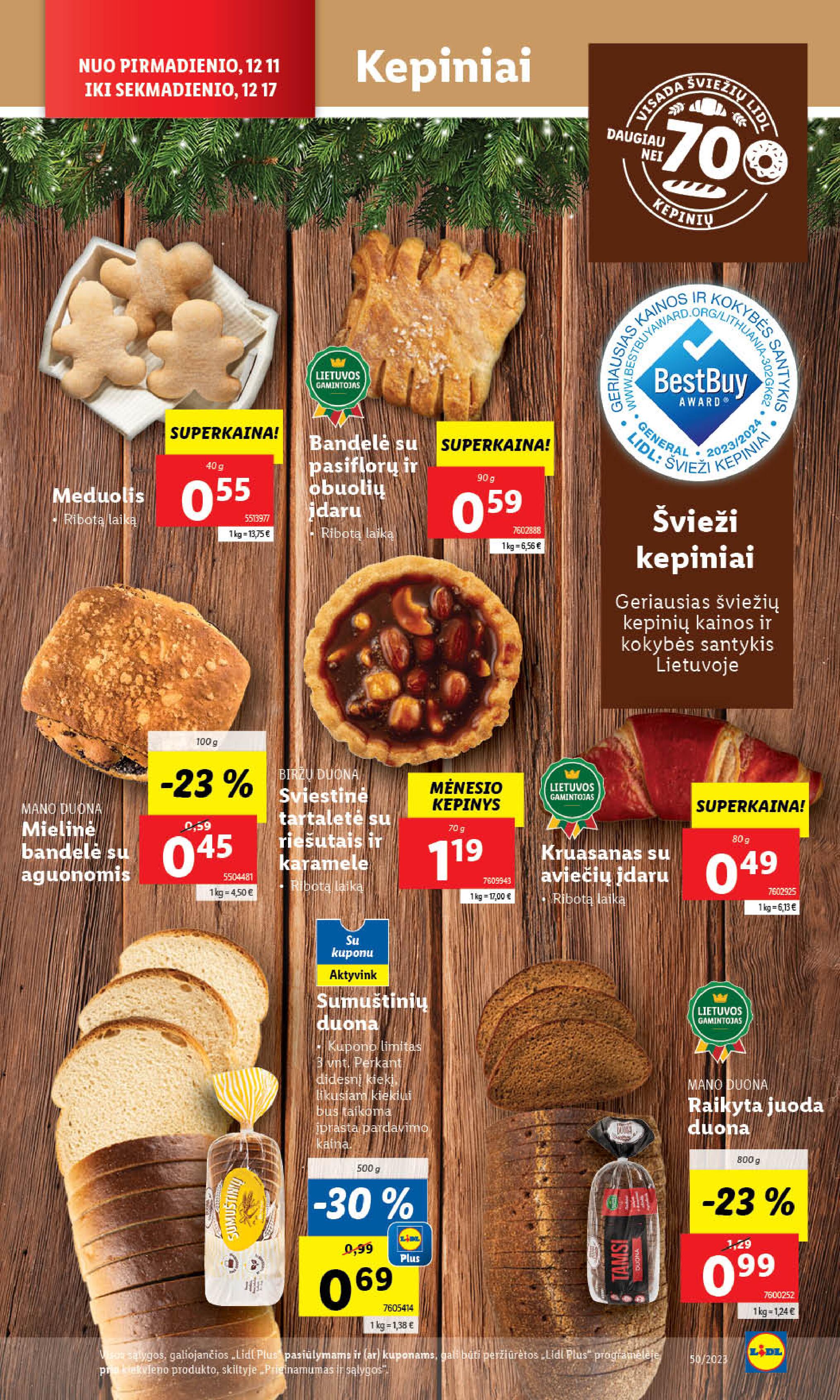 Naujausias LIDL kaininis katalogas 2023.12.11 - 2023.12.17