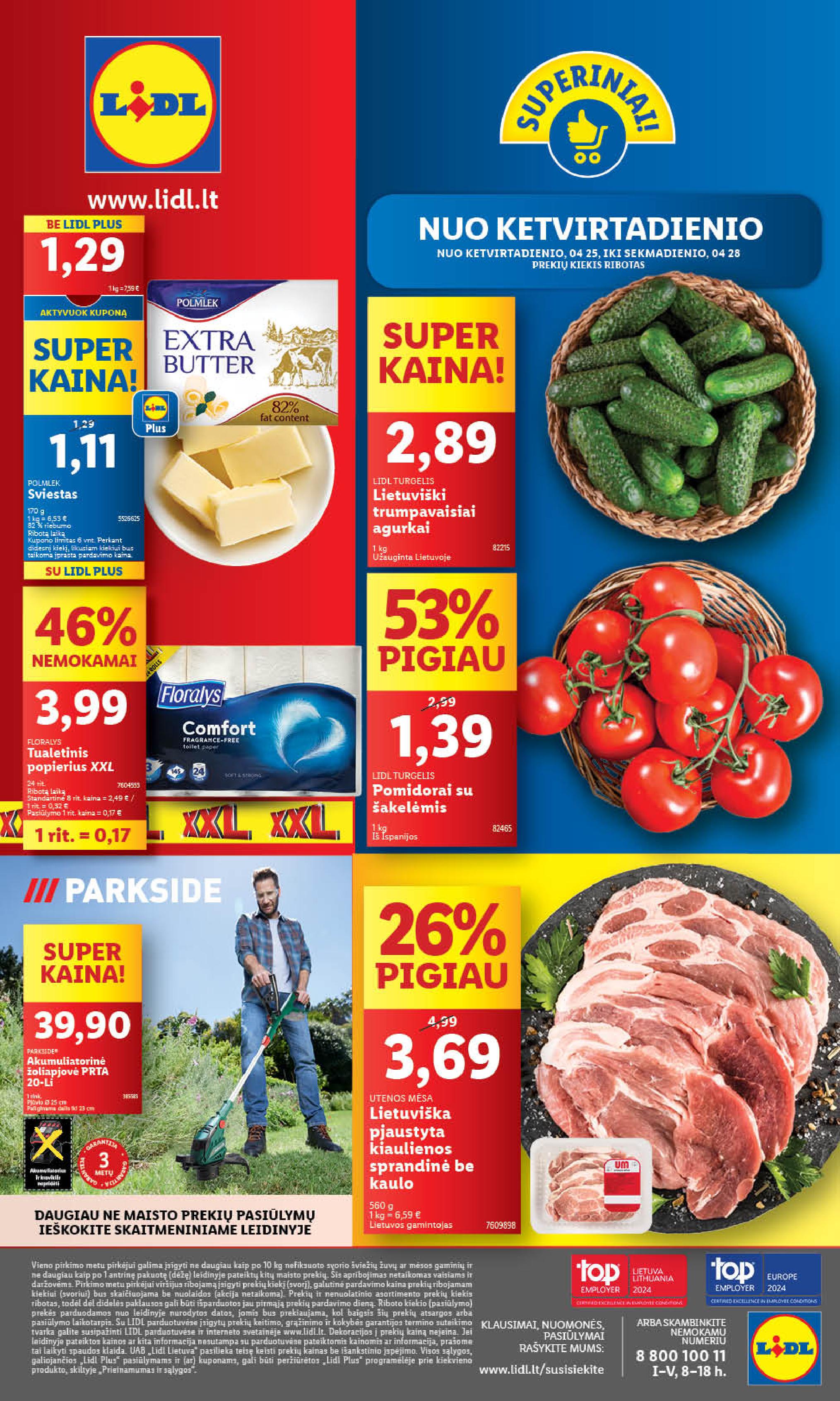 Naujausias LIDL kaininis katalogas 2024.04.22 - 2024.04.28