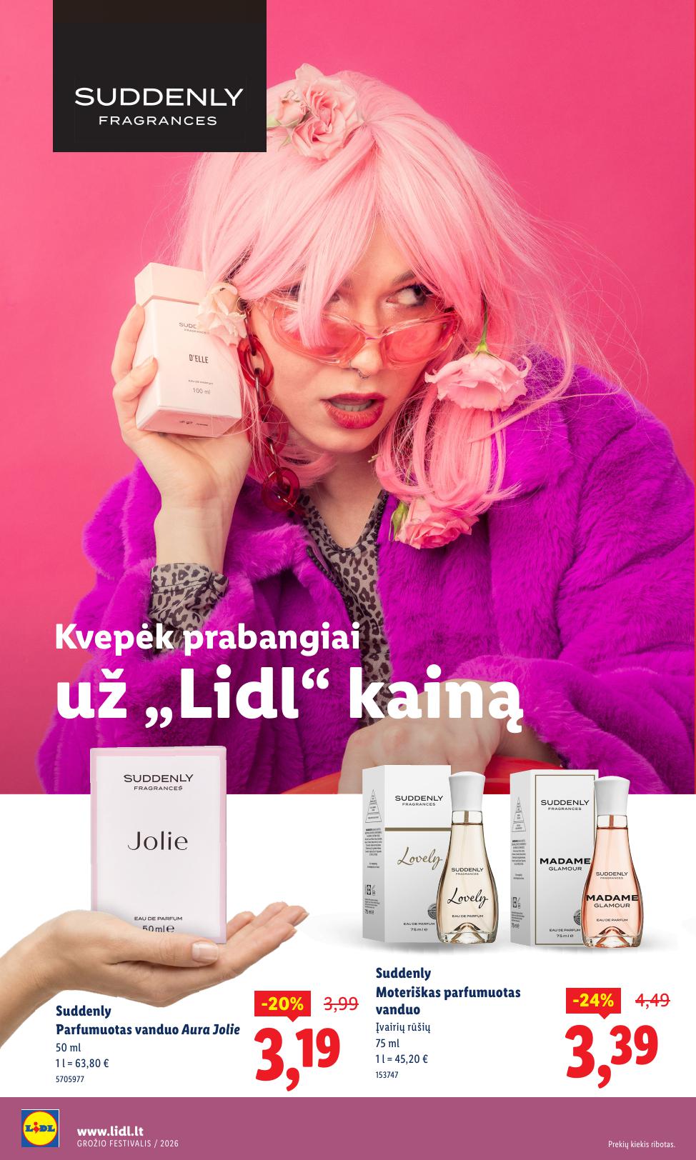 LIDL nuolaidų katalogas "Grožio festivalis" galioja nuo 2026.02.12