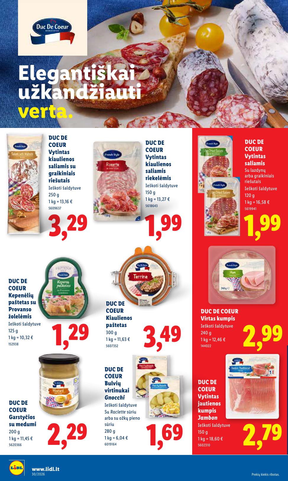 Naujausias LIDL kaininis katalogas 2026.07.20 - 2026.07.26
