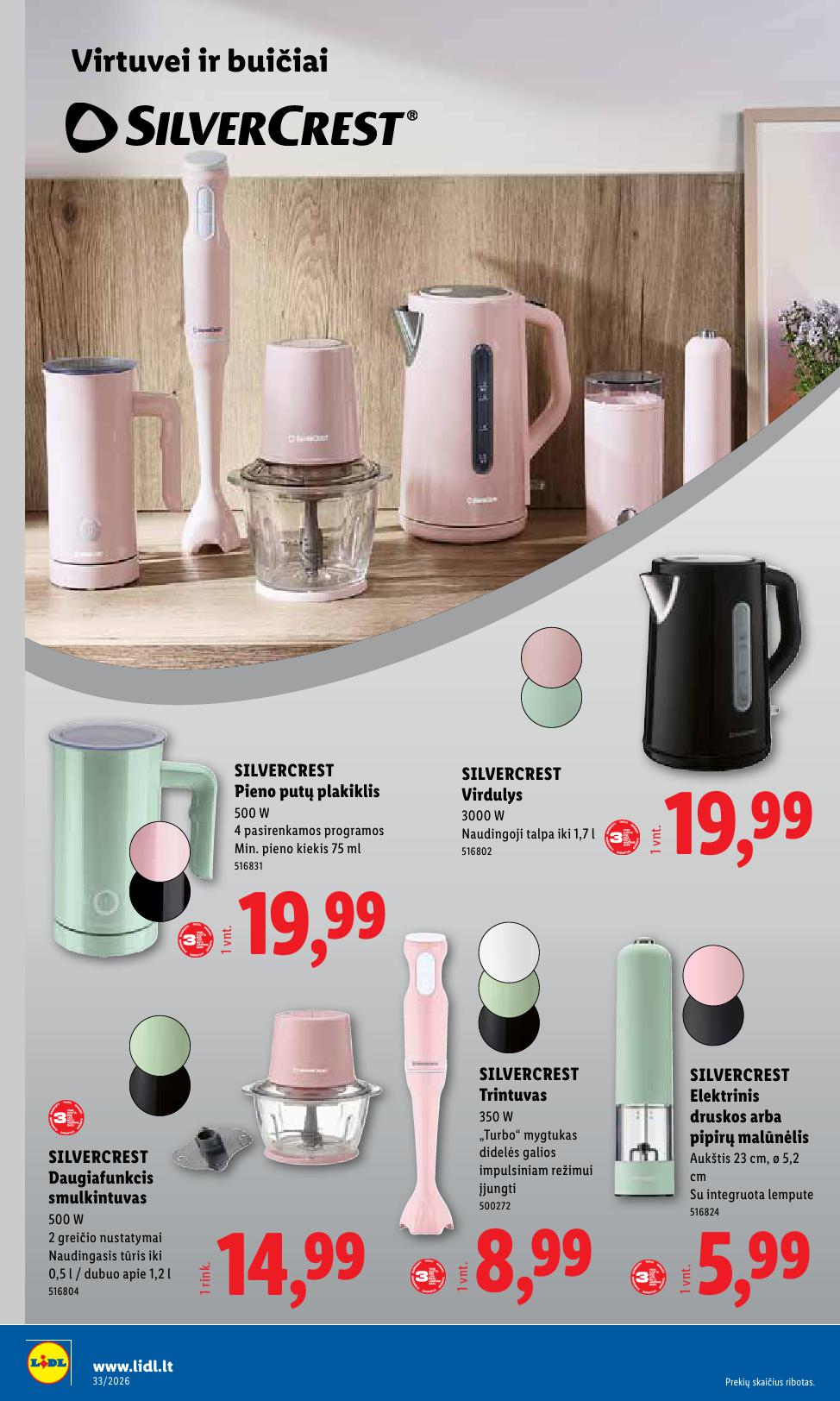 LIDL ne  maisto prekių leidinys 2026.08.10 - 2026.08.16