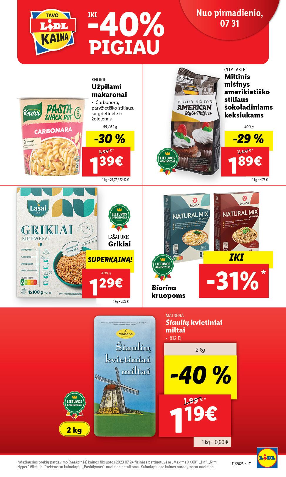 Naujausias LIDL kaininis katalogas 2023.07.31 - 2023.08.06