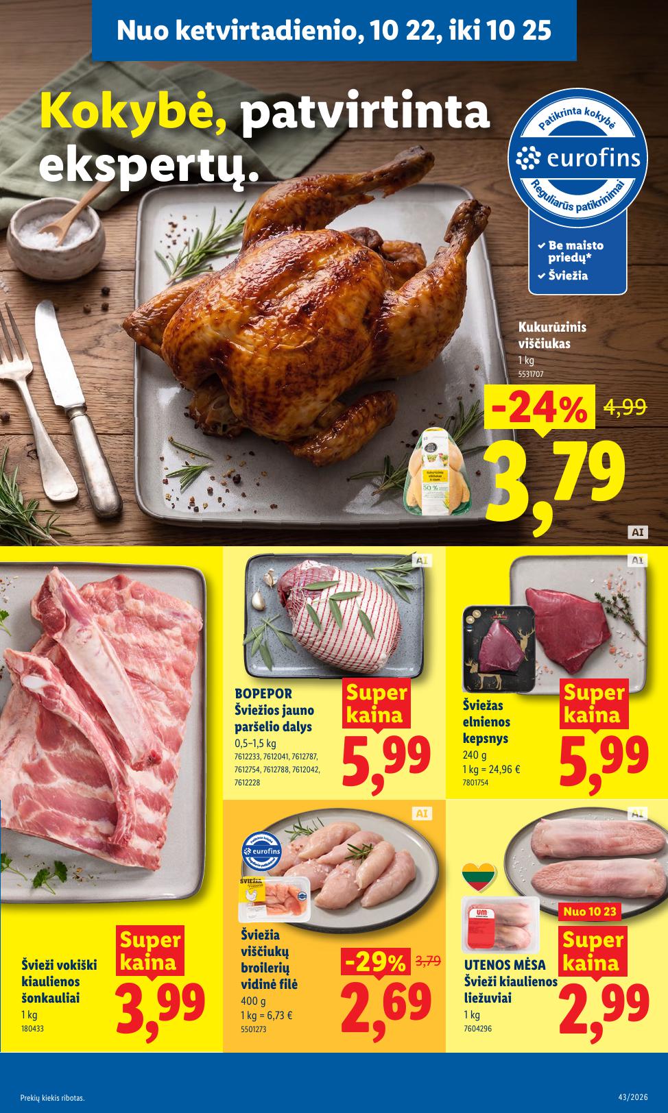 Naujausias LIDL kaininis katalogas 2026.10.19 - 2026.10.25
