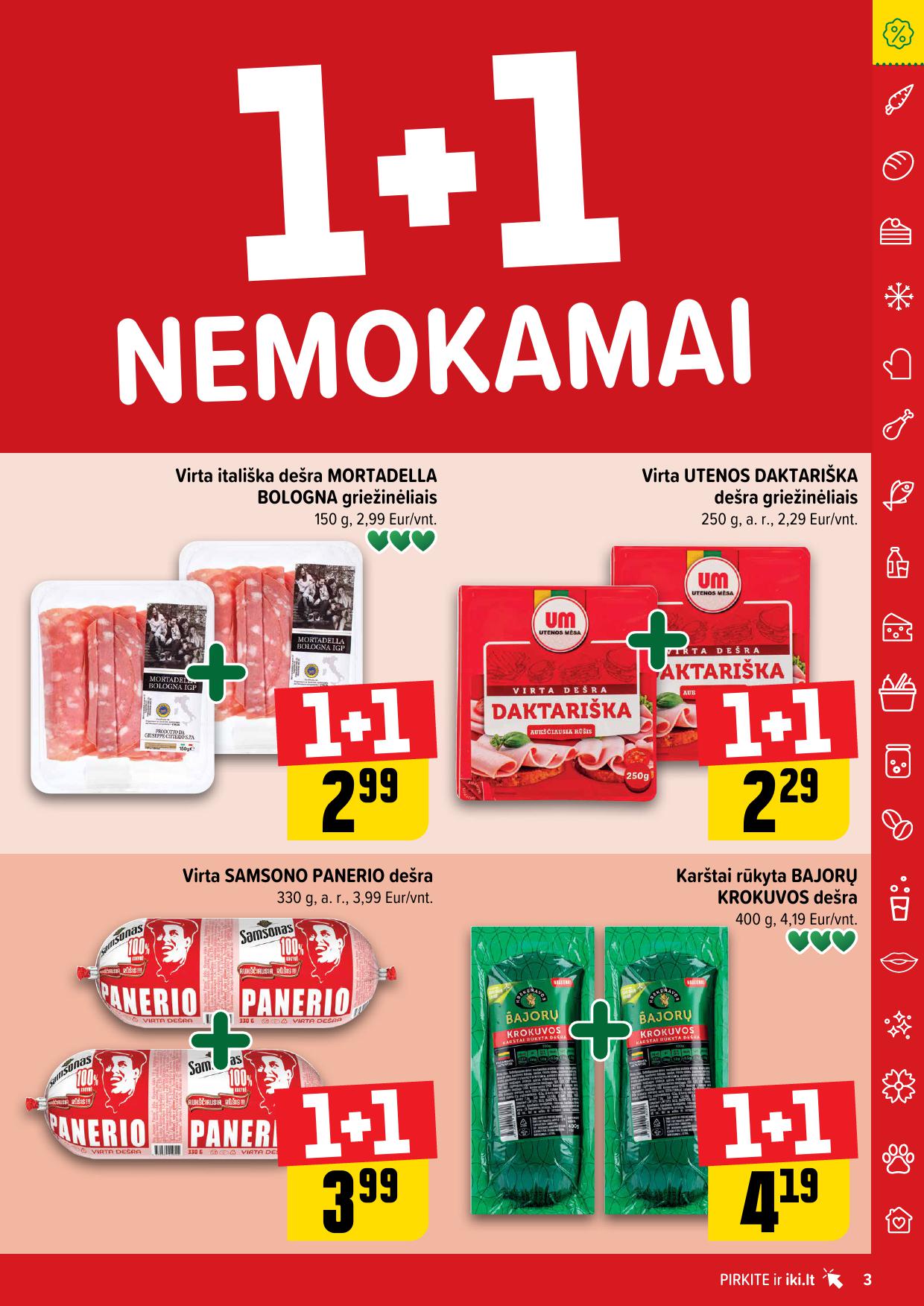 IKI akcijų leidinukas "Daugiau yra pigiau 1+1 nemokamai" 2026.04.20 - 2026.04.26