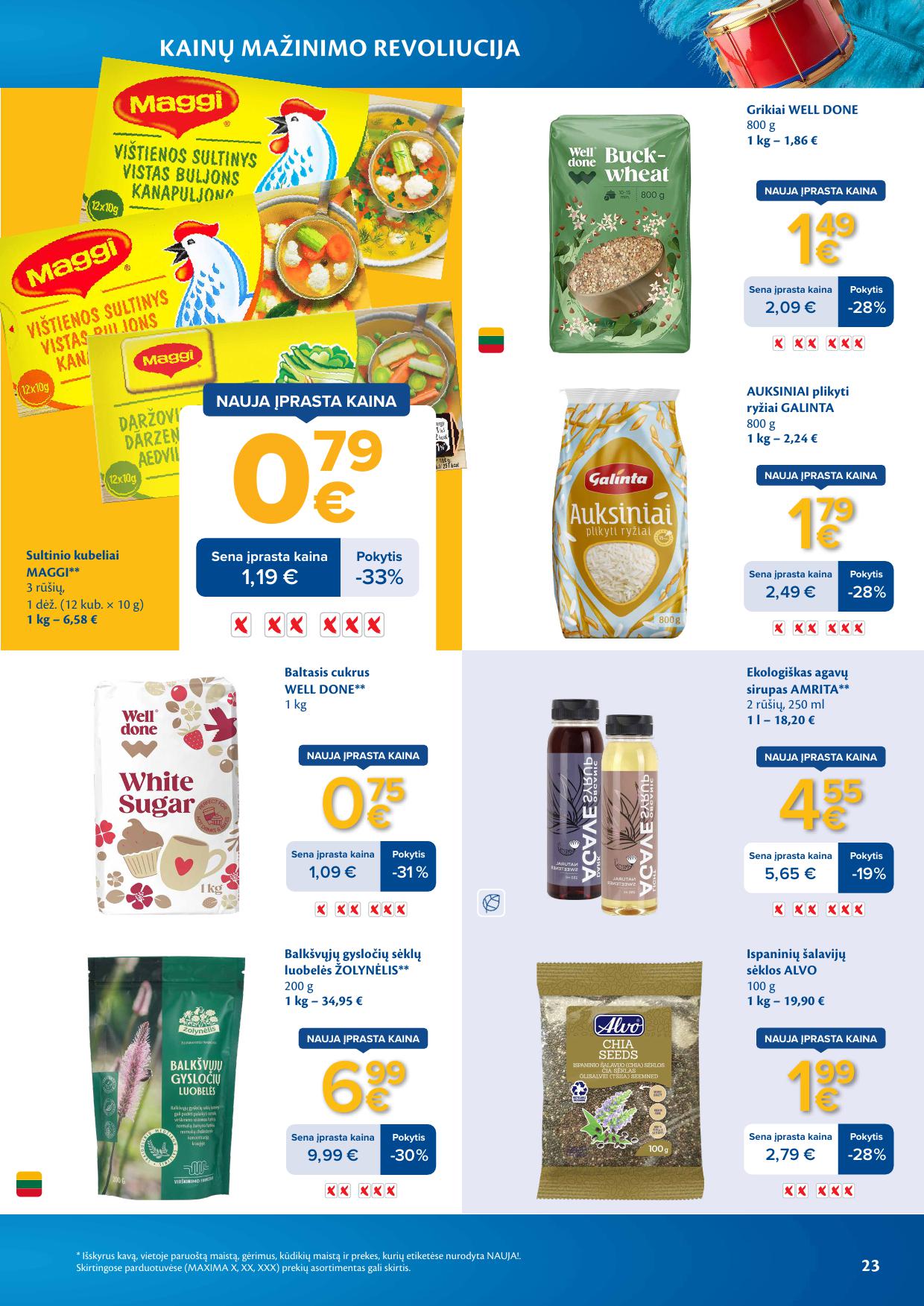 MAXIMA nuolaidų leidinys "Kainų mažinimo revoliucija" 2026.03.03 - 2026.03.09
