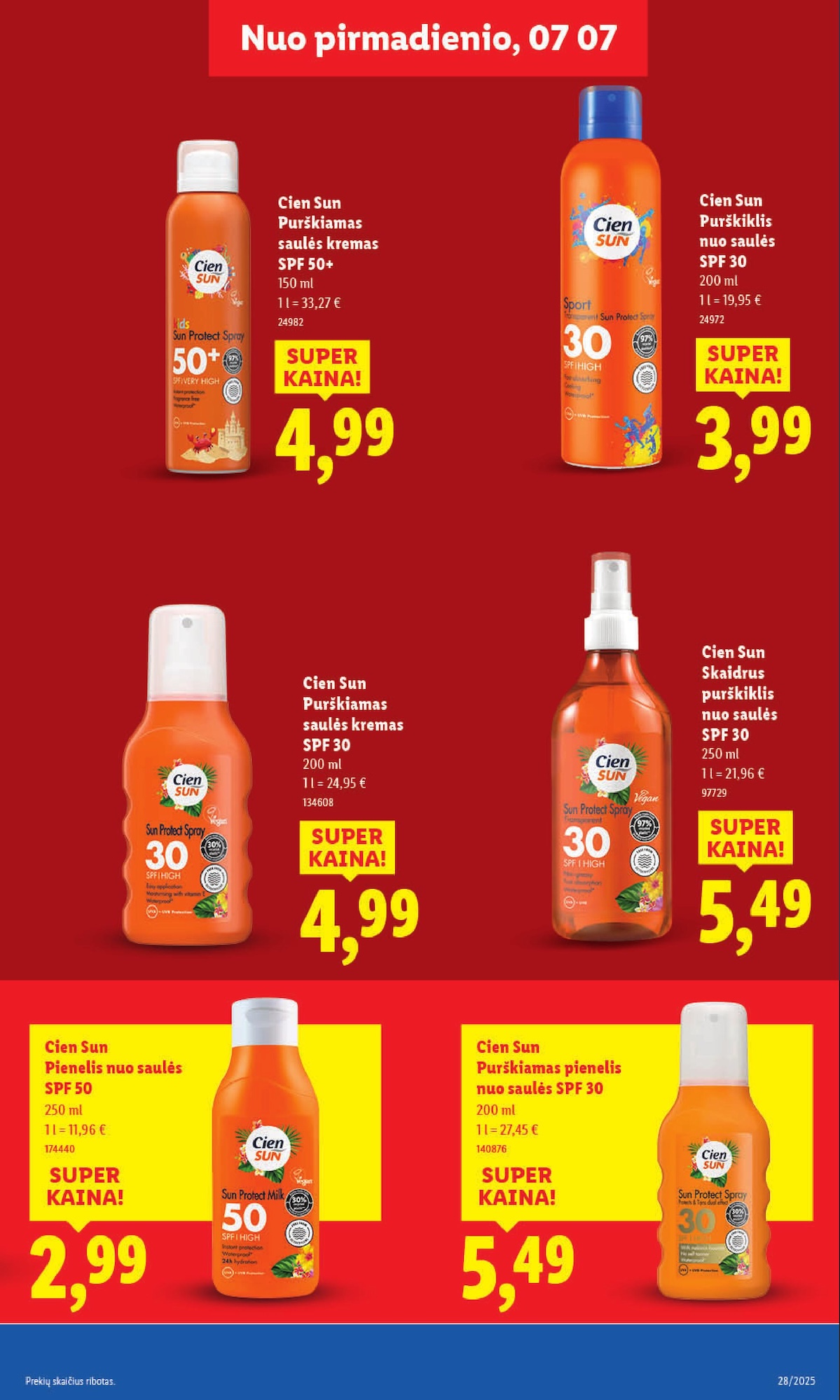 LIDL maisto prekių leidinukas nuo ketvirtadienio 2025.07.10 iki 2025.07.13