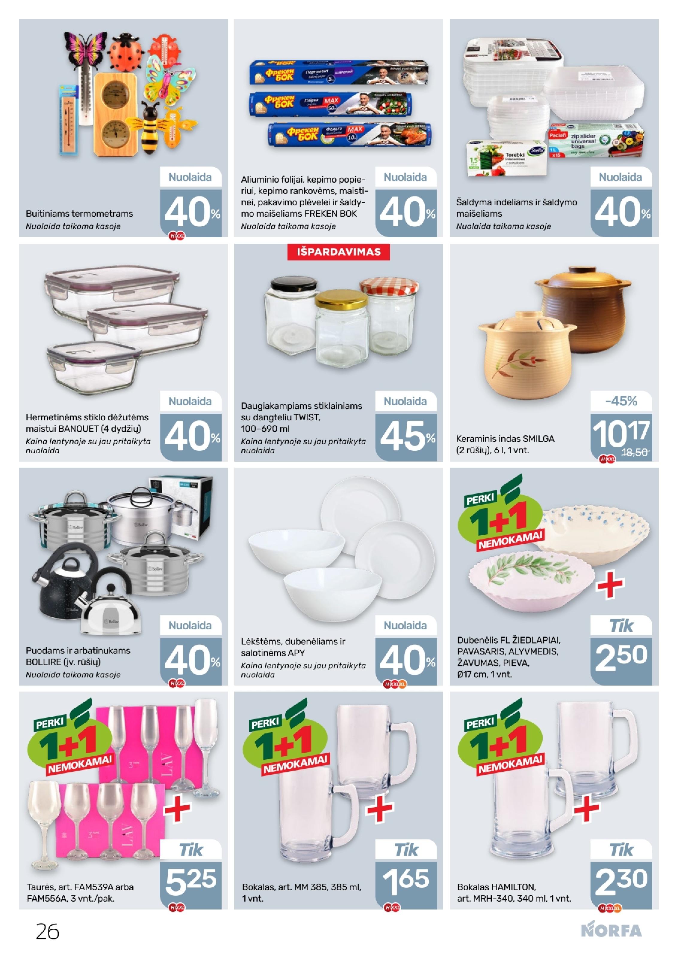 NORFA akcijų ir nuolaidų leidinys Nr.8 2026.04.16 - 2026.04.29